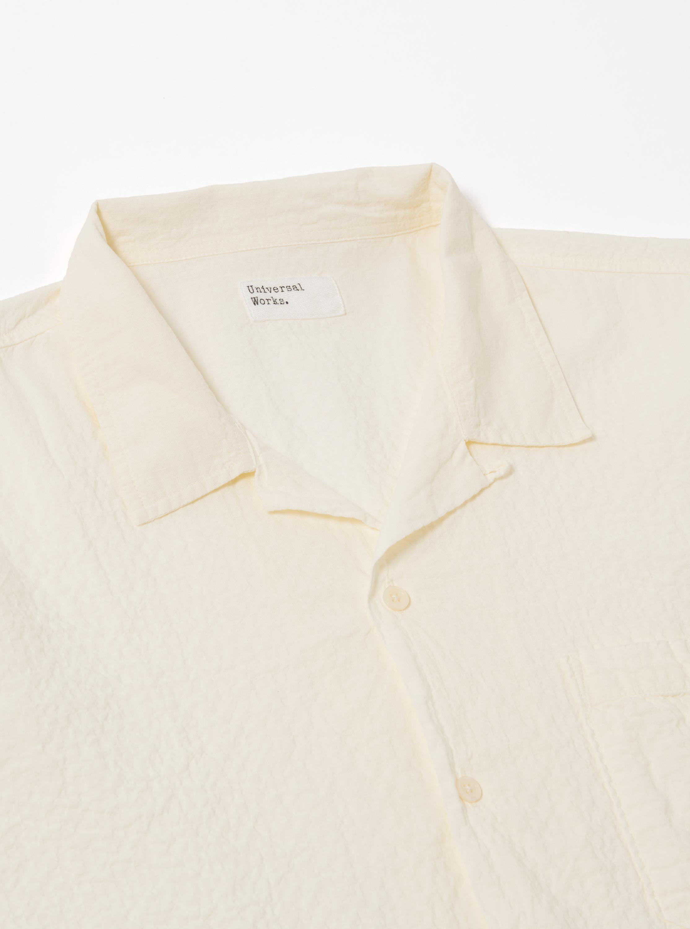 Men's Ecru Arten Seersucker Road Shirt – Universal Works