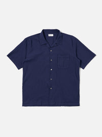 Navy Arten Seersucker Road Shirt