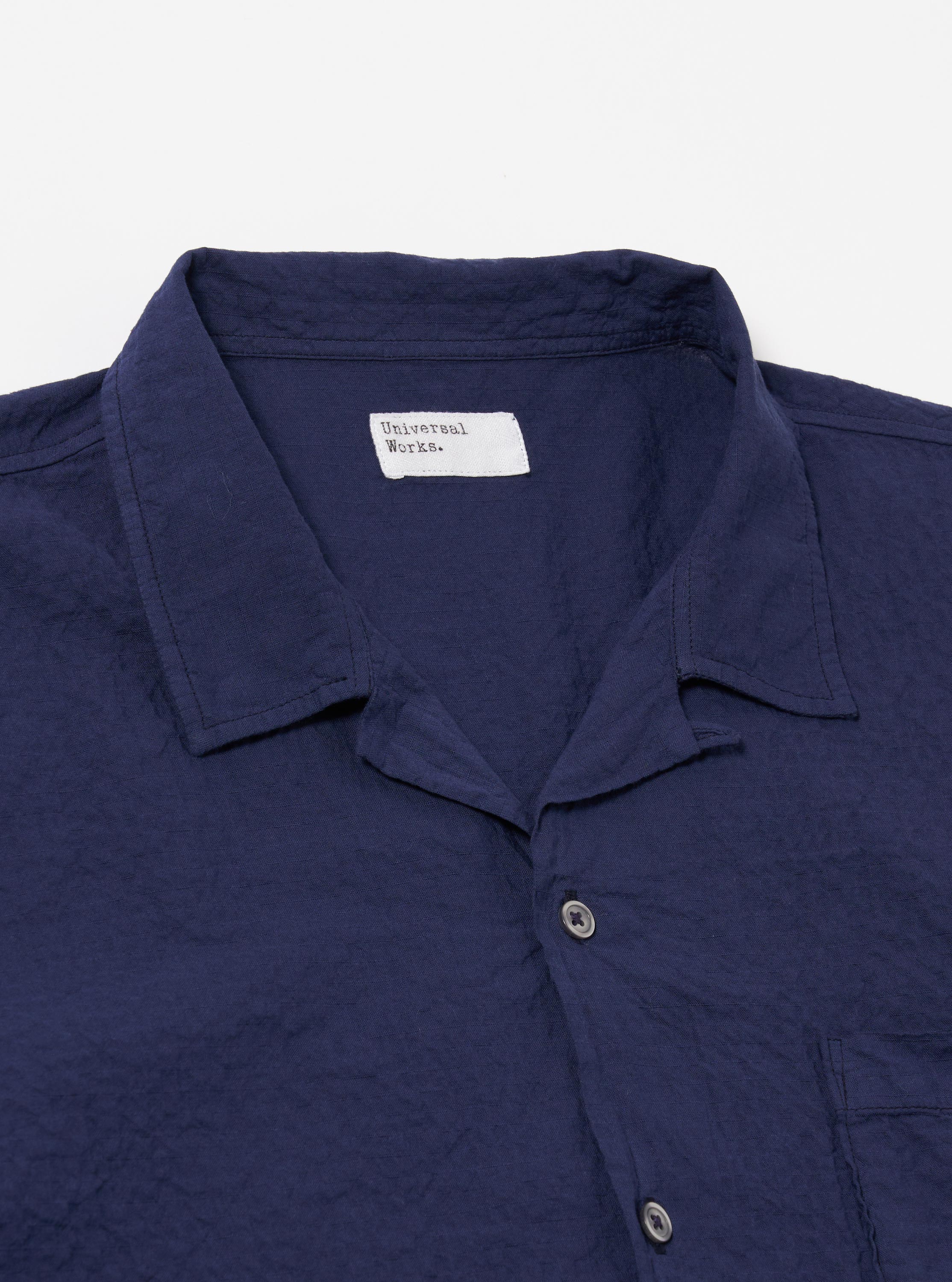 Men's Navy Arten Seersucker Road Shirt – Universal Works