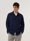 Navy Arten Seersucker Attendant Shirt