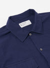 Navy Arten Seersucker Attendant Shirt