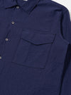 Navy Arten Seersucker Attendant Shirt