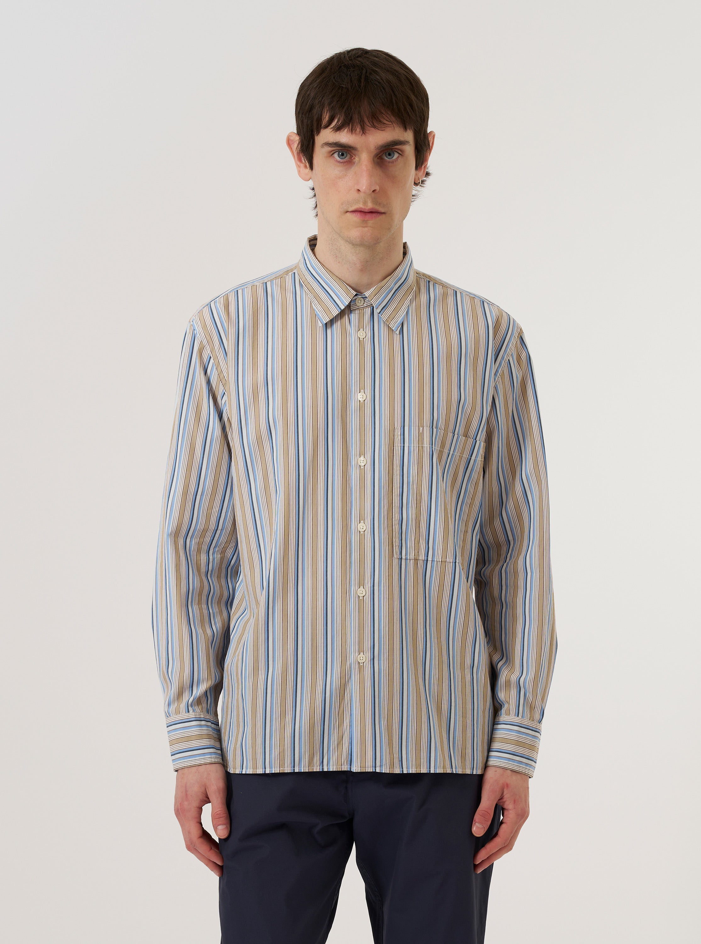 Men's Multi Pop Multi Stripe Square Pocket Shirt – Universal Works