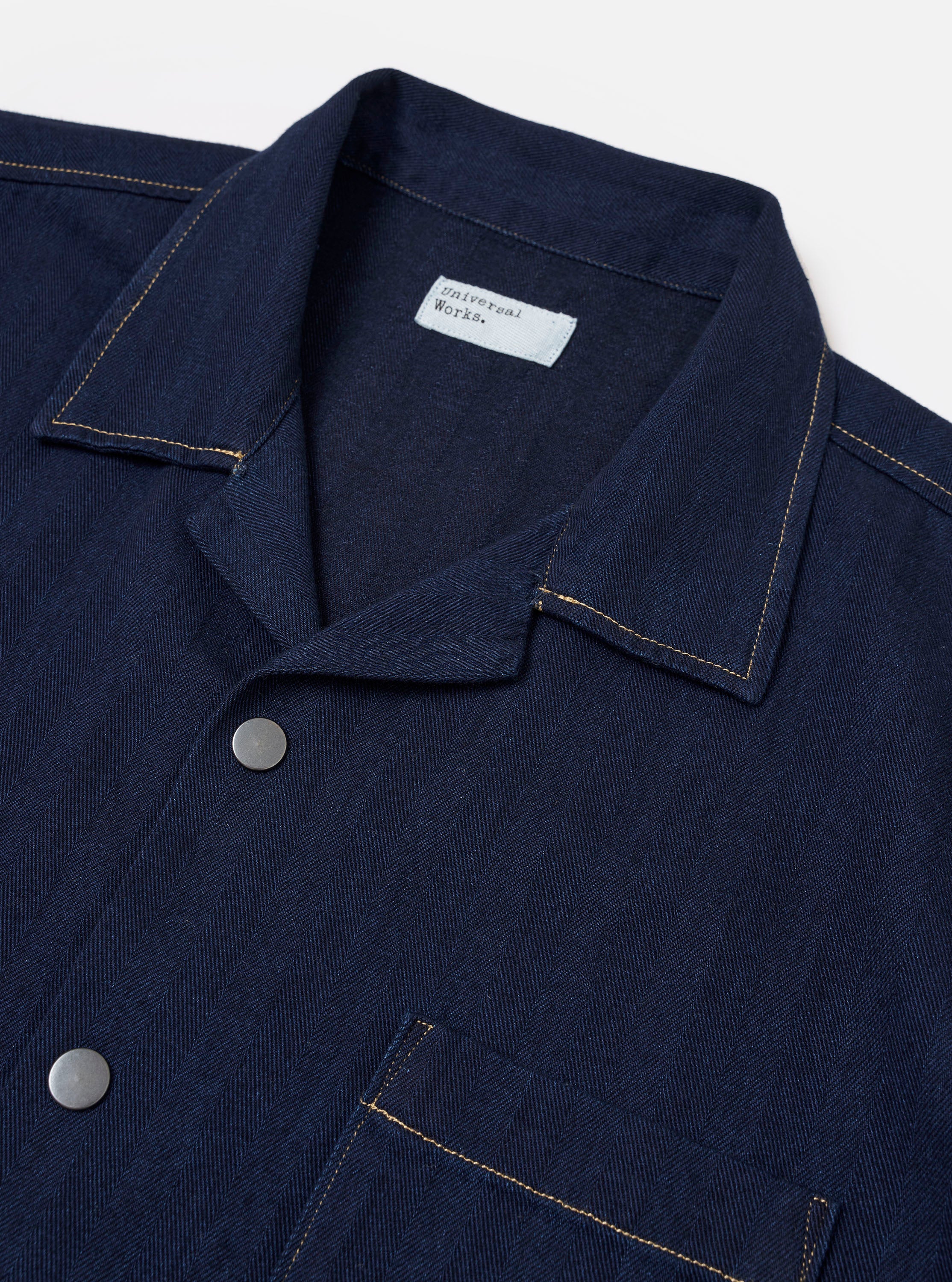 Men's Indigo Recycled Herringbone Road Shirt – Universal Works