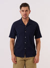 Navy Seersucker Shirting Road Shirt