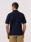 Navy Seersucker Shirting Road Shirt