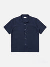 Navy Seersucker Shirting Road Shirt
