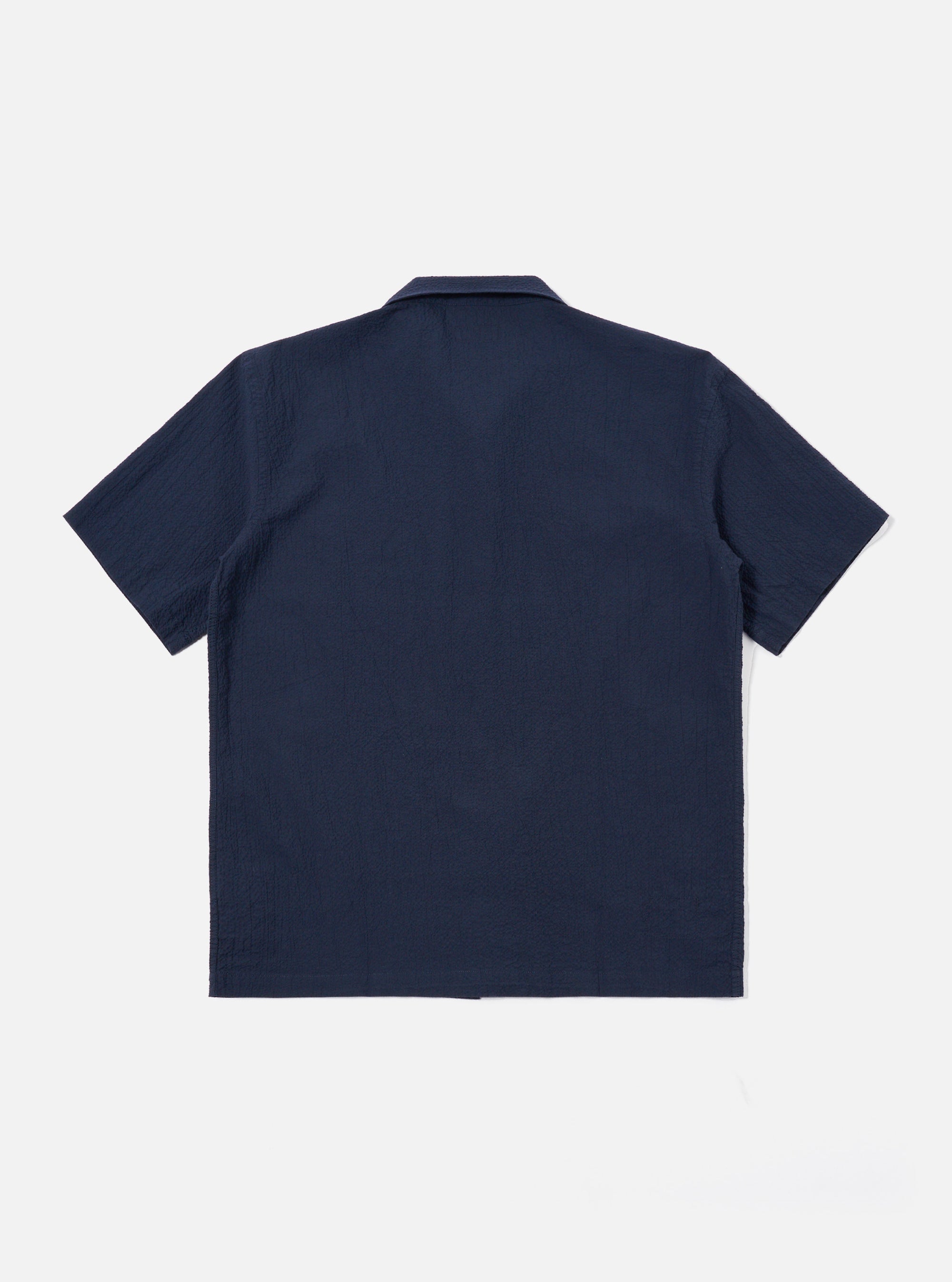 Navy Seersucker Shirting Road Shirt
