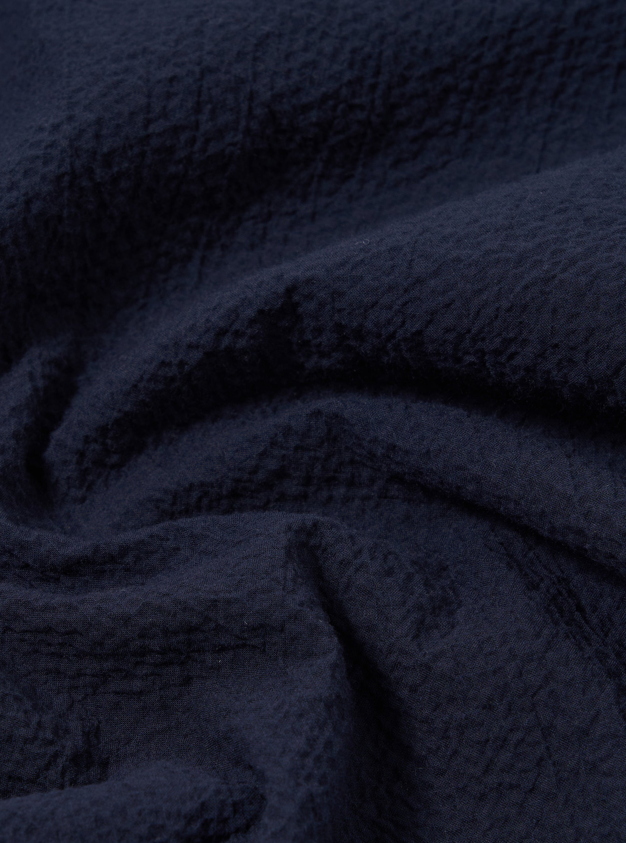 Navy Seersucker Shirting Road Shirt