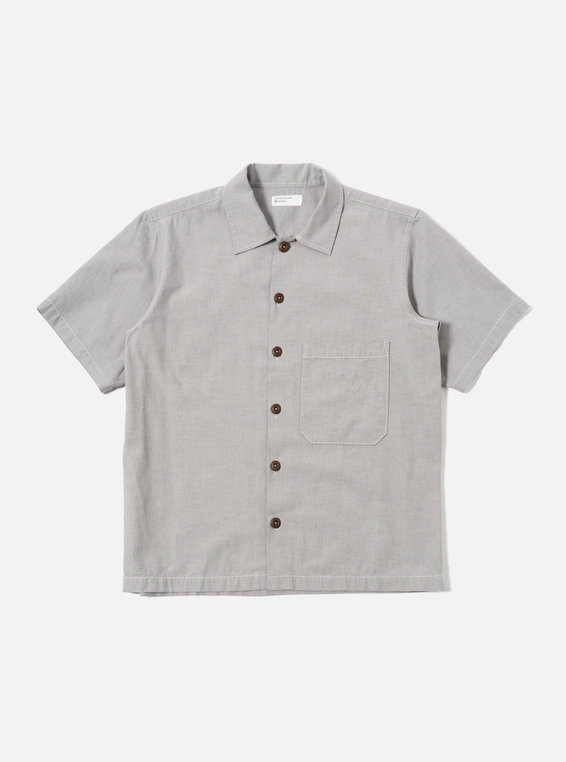 Men's Grey Izumi Cotton S/S Fatigue Shirt – Universal Works