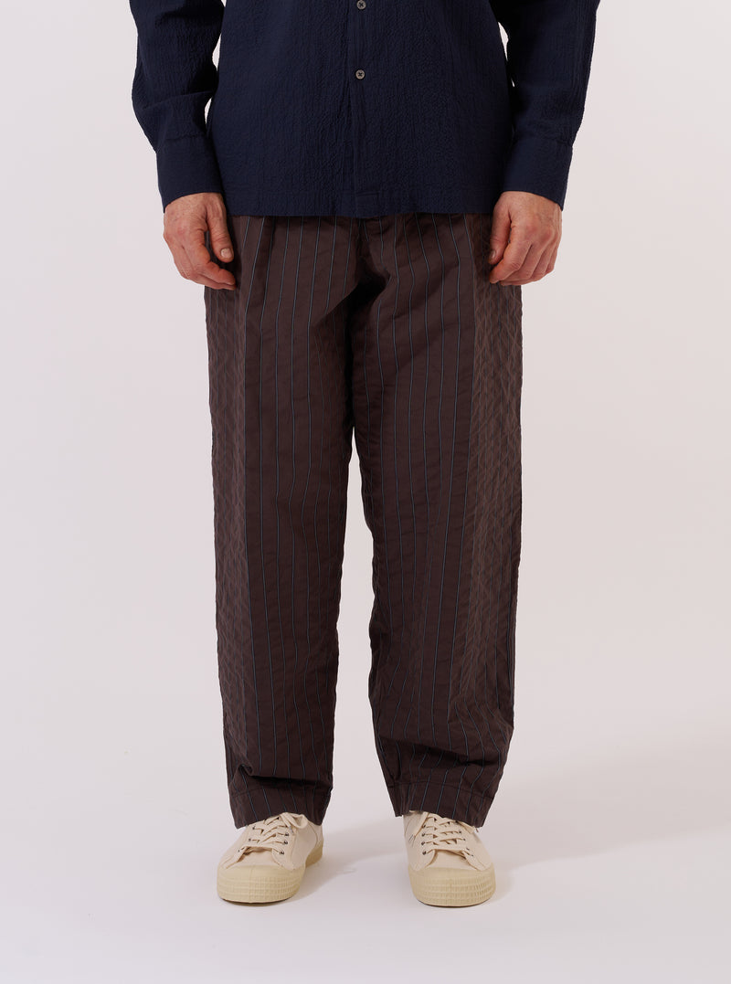 Brown Chester Stripe Oxford Pant