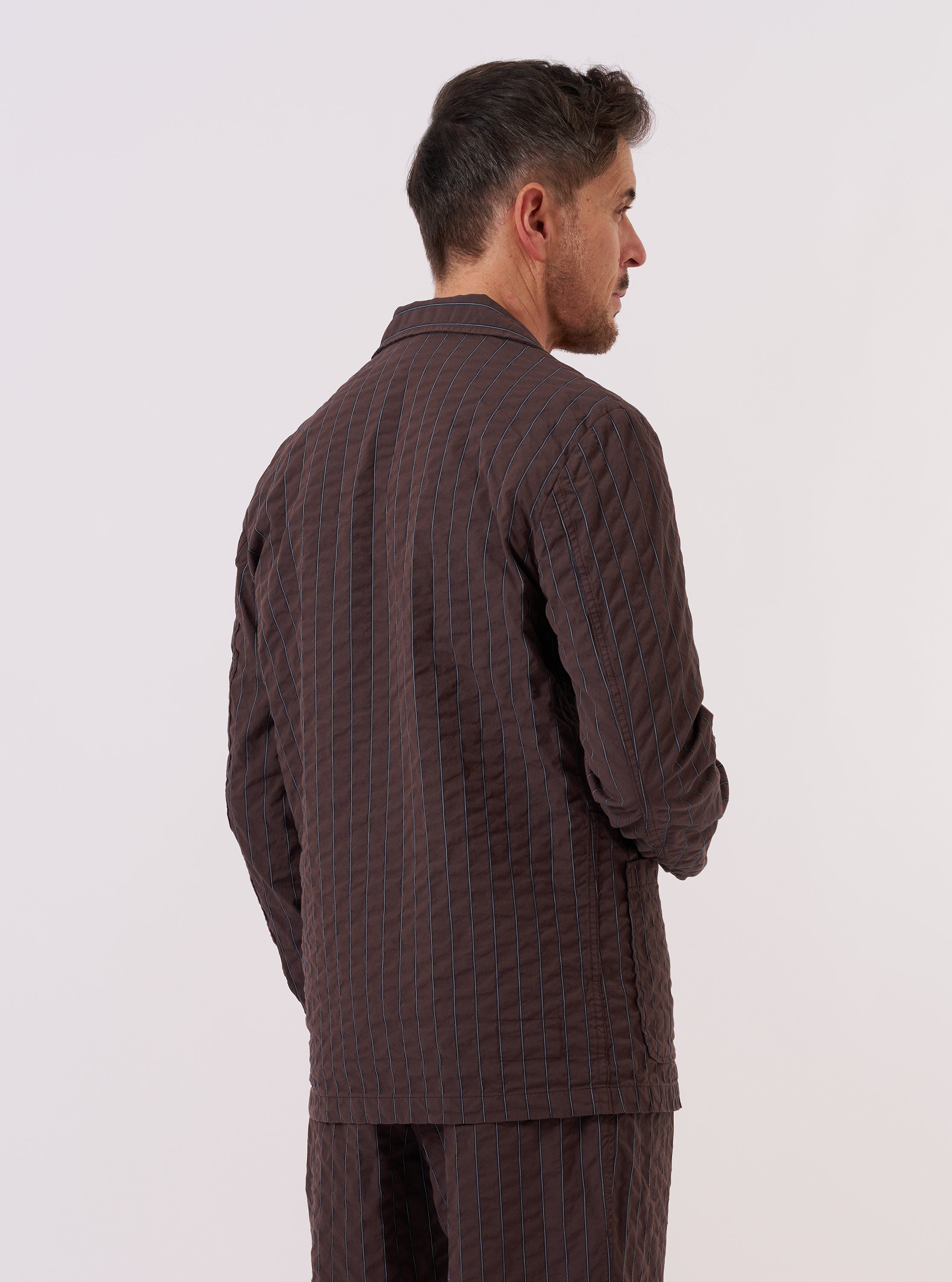 Men's Brown Chester Stripe Two Button Jacket – Universal Works