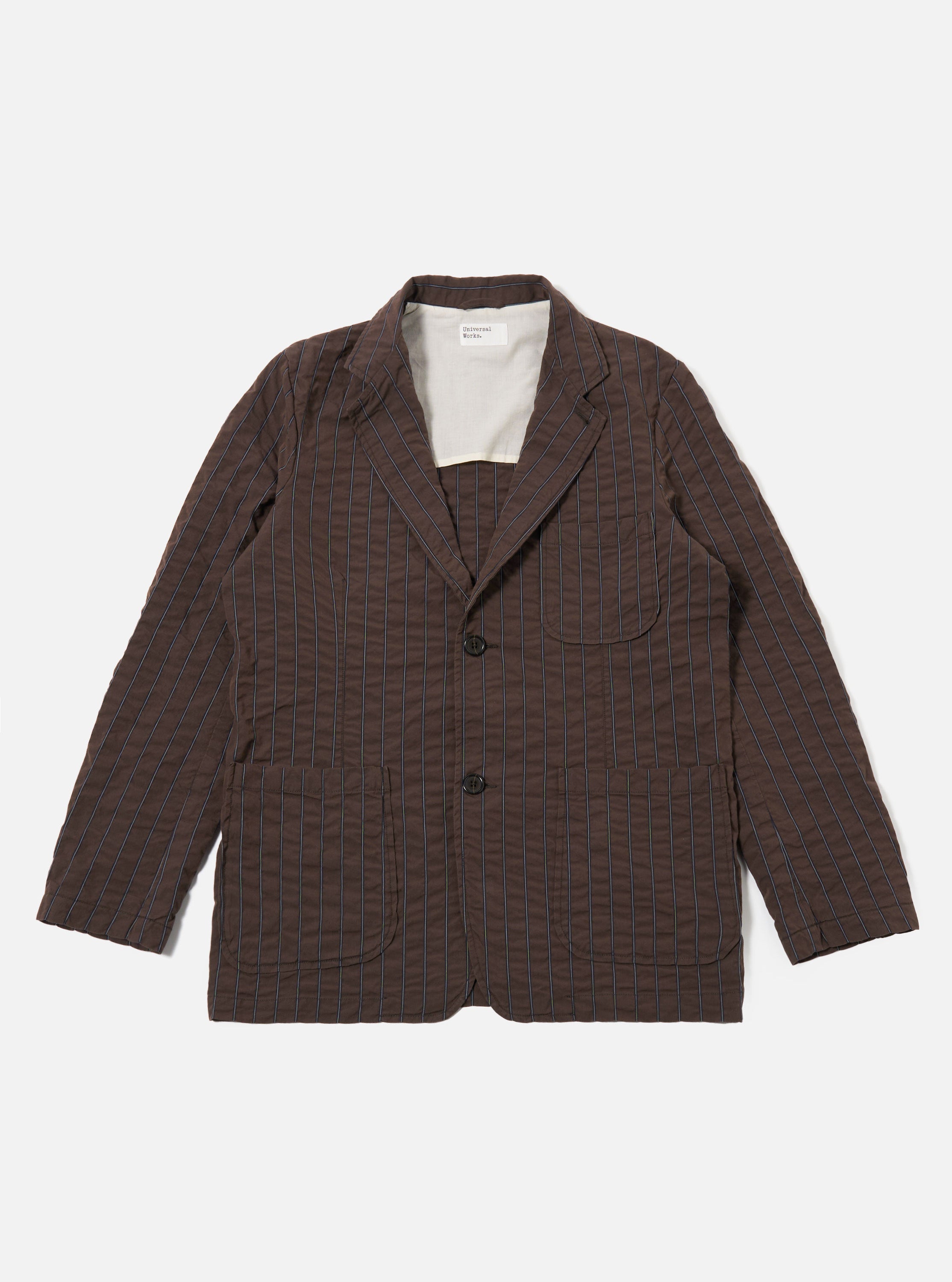Men's Brown Chester Stripe Two Button Jacket – Universal Works
