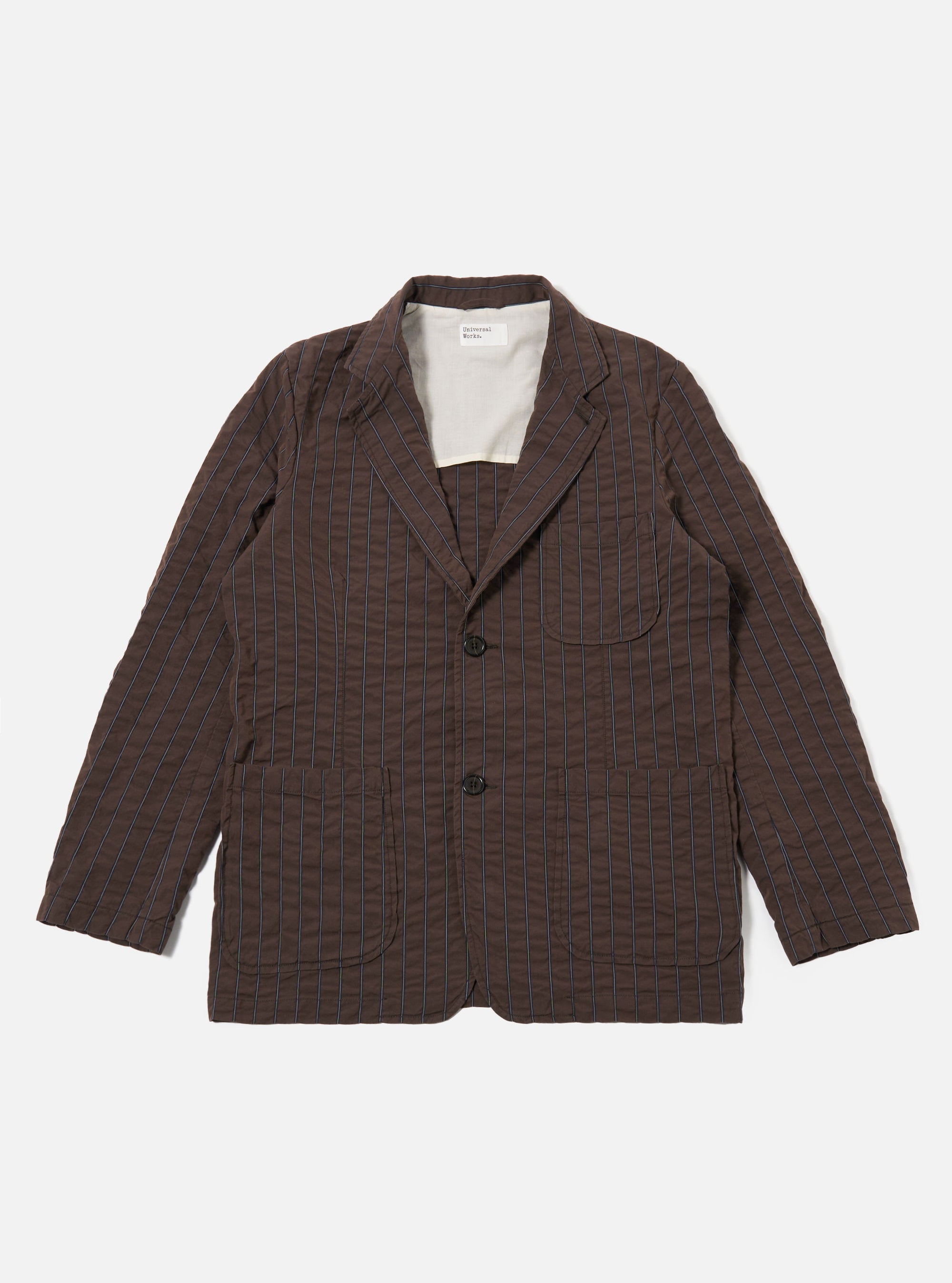 Brown Chester Stripe Two Button Jacket