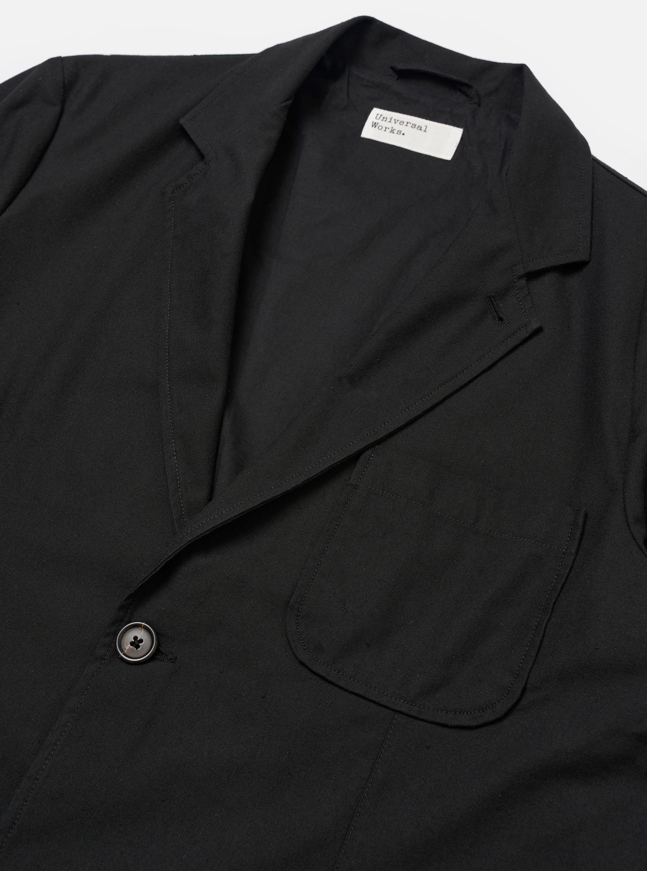 Men's Black Cotton Two Button Suit Jacket – Universal Works