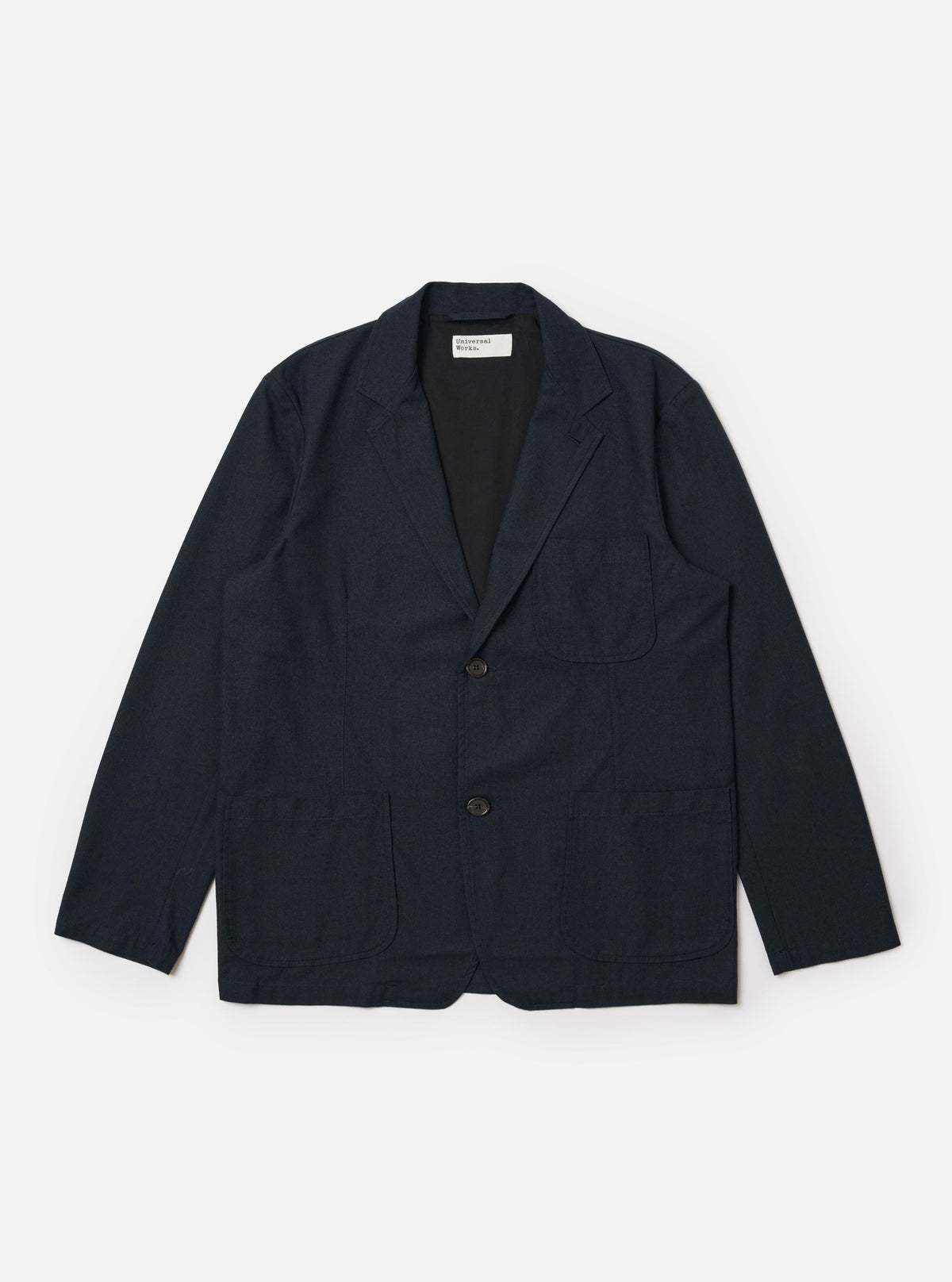 Navy Valencia Cotton Two Button Jacket