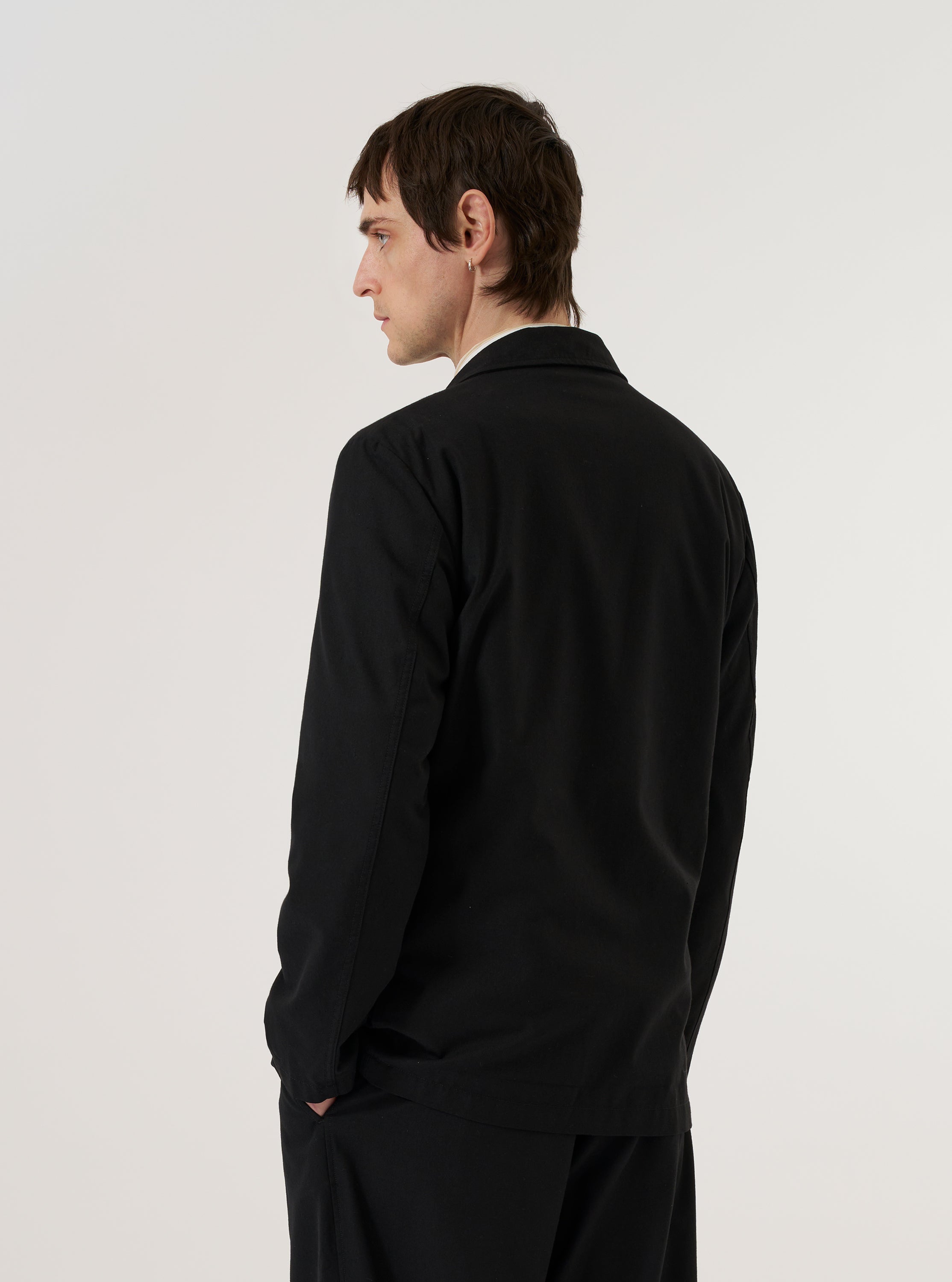 Men's Black Valencia Cotton Two Button Jacket – Universal Works