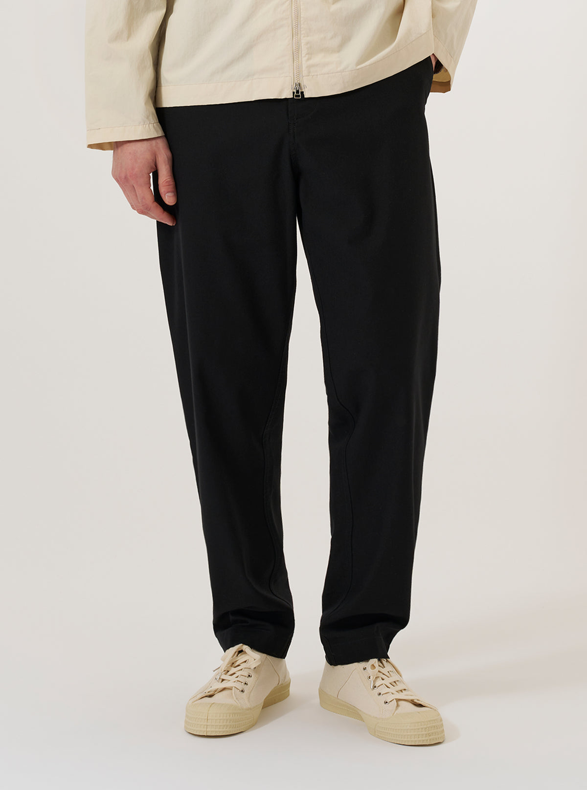 Black Valencia Cotton Military Chino