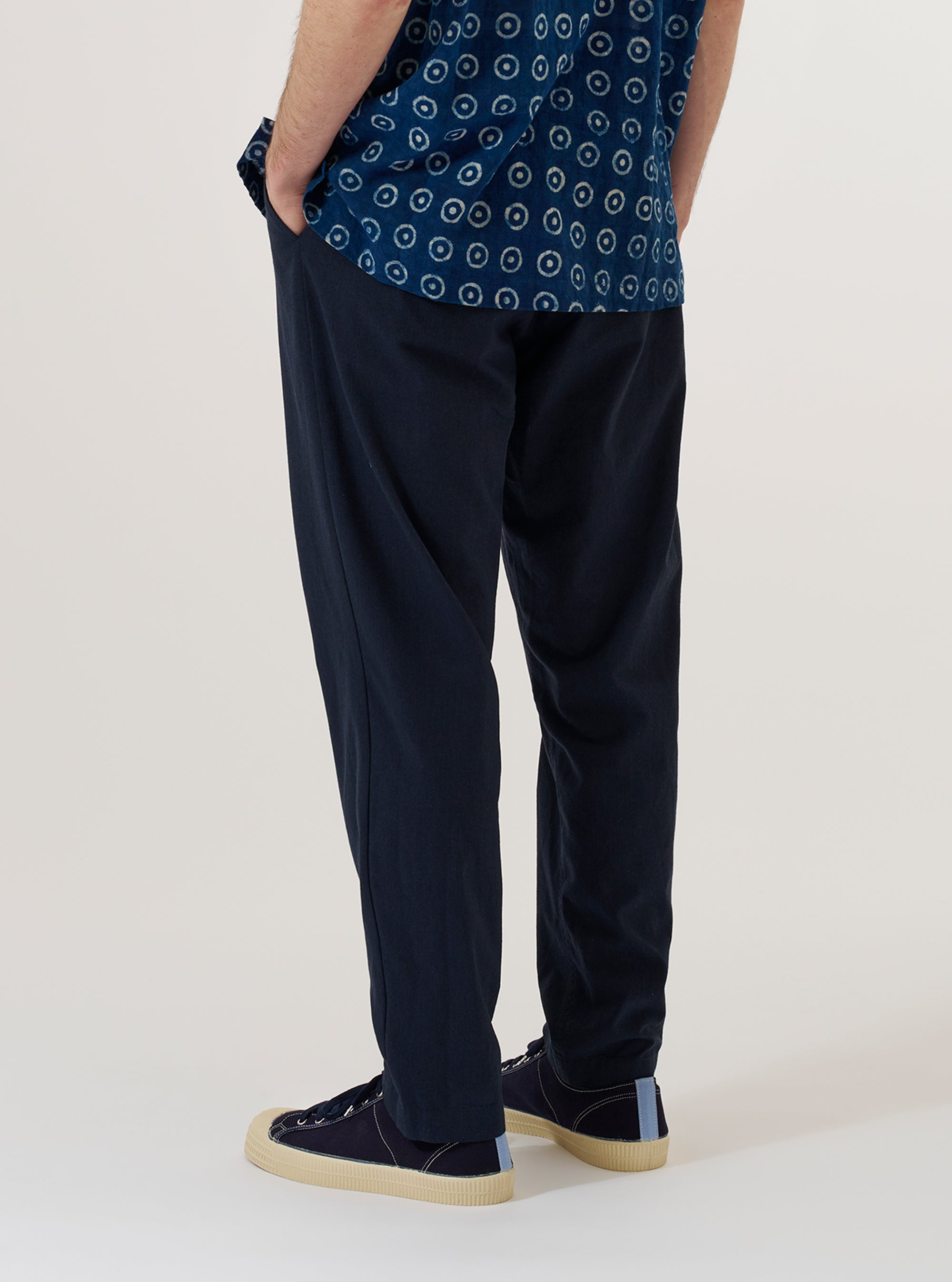 Navy Valencia Cotton Military Chino