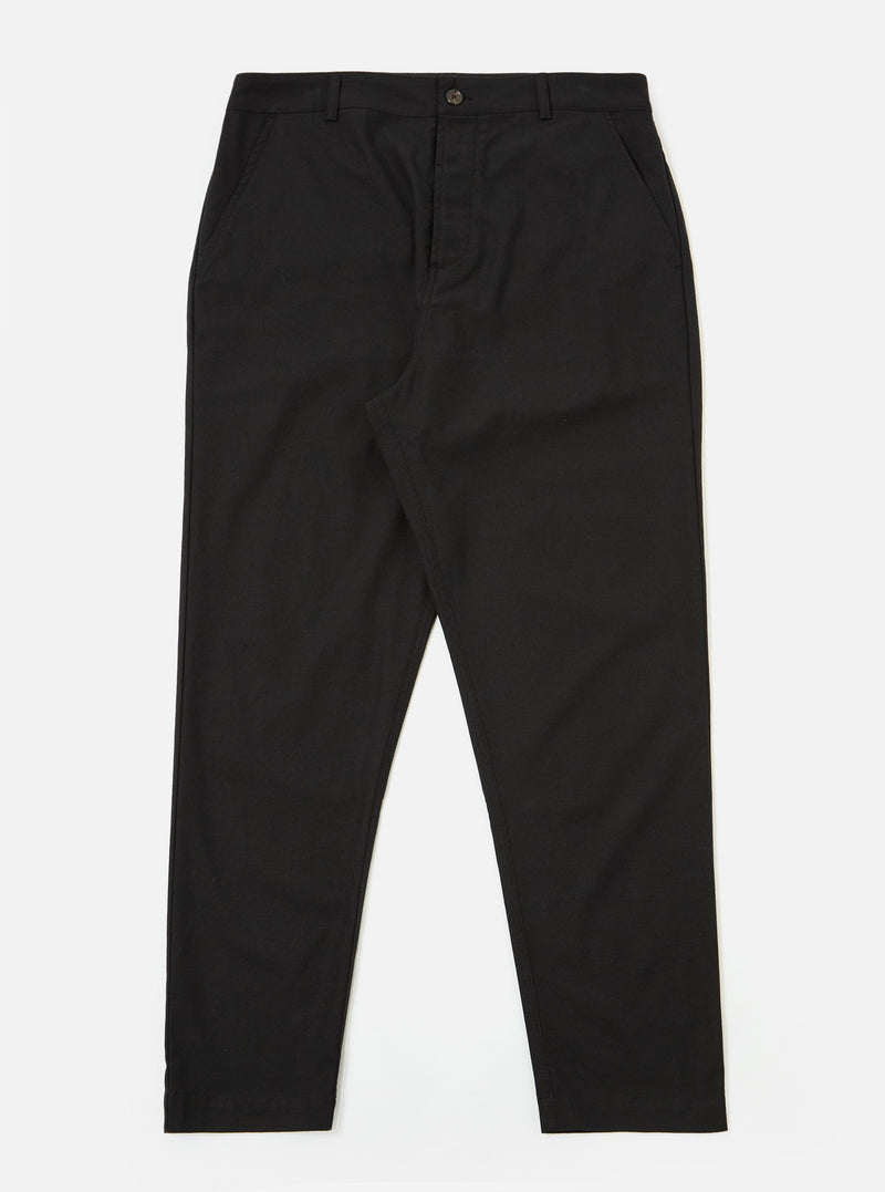 Black Valencia Cotton Military Chino