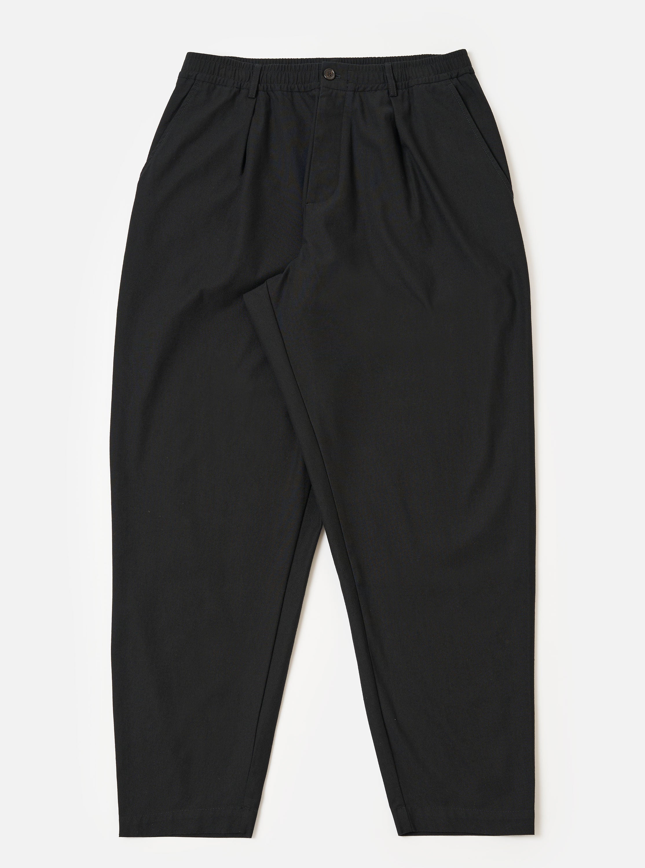 Men's Navy Valencia Cotton Pleated Track Pant – Universal Works