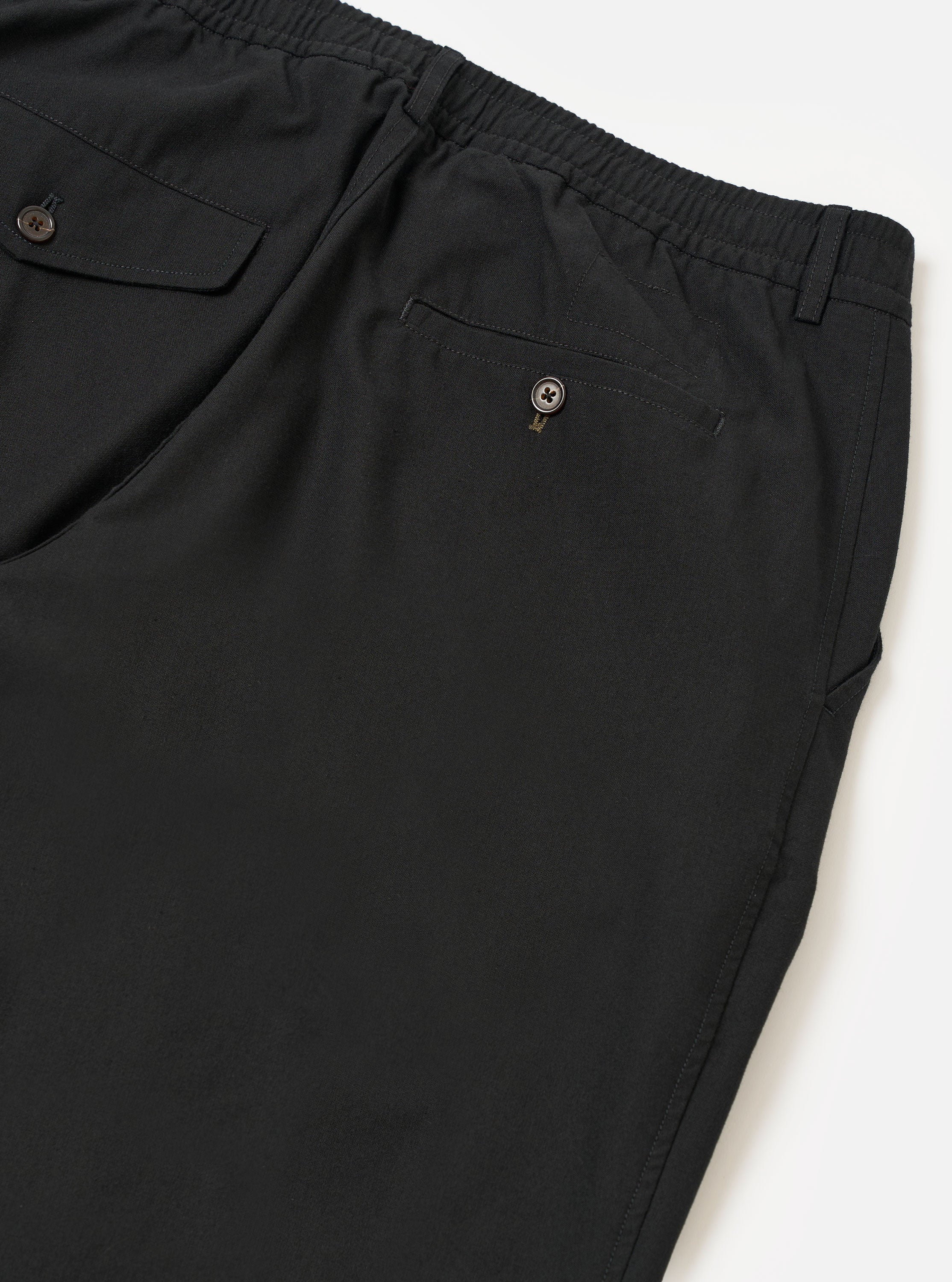 Men's Black Cotton Pleated Track Pant – Universal Works