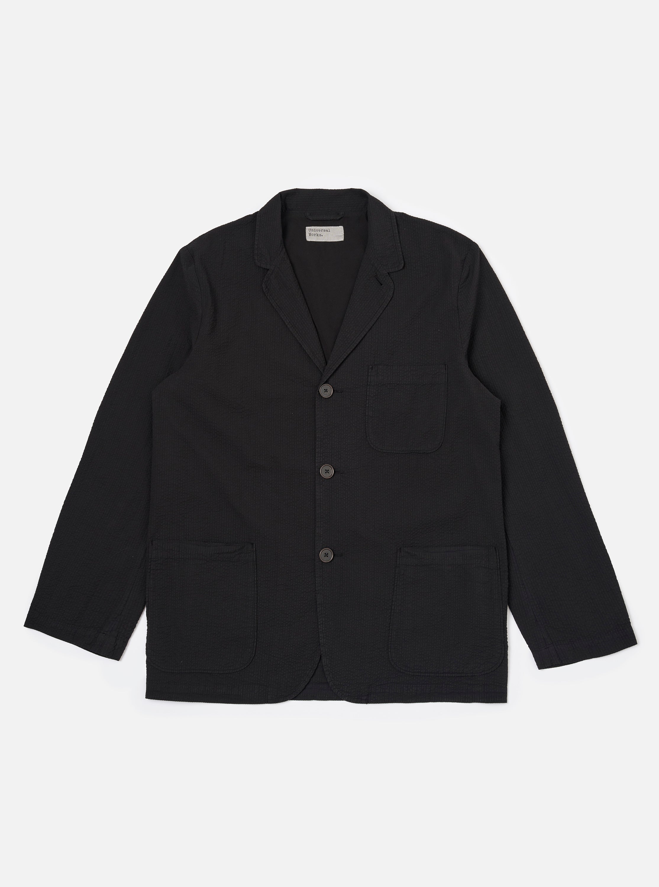 Men's Black Merida Seersucker Three Button Jacket – Universal Works