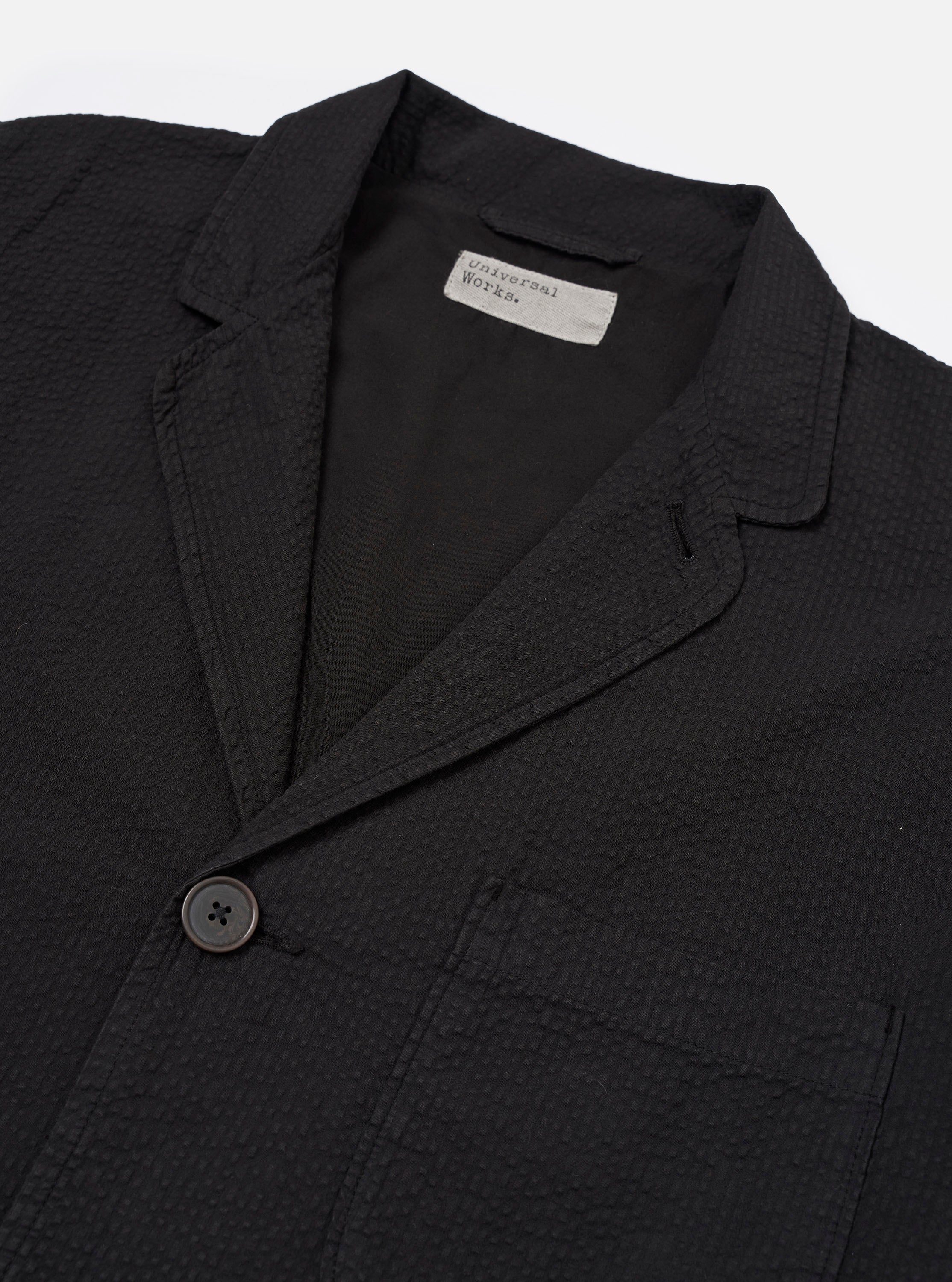 Men's Black Merida Seersucker Three Button Jacket – Universal Works