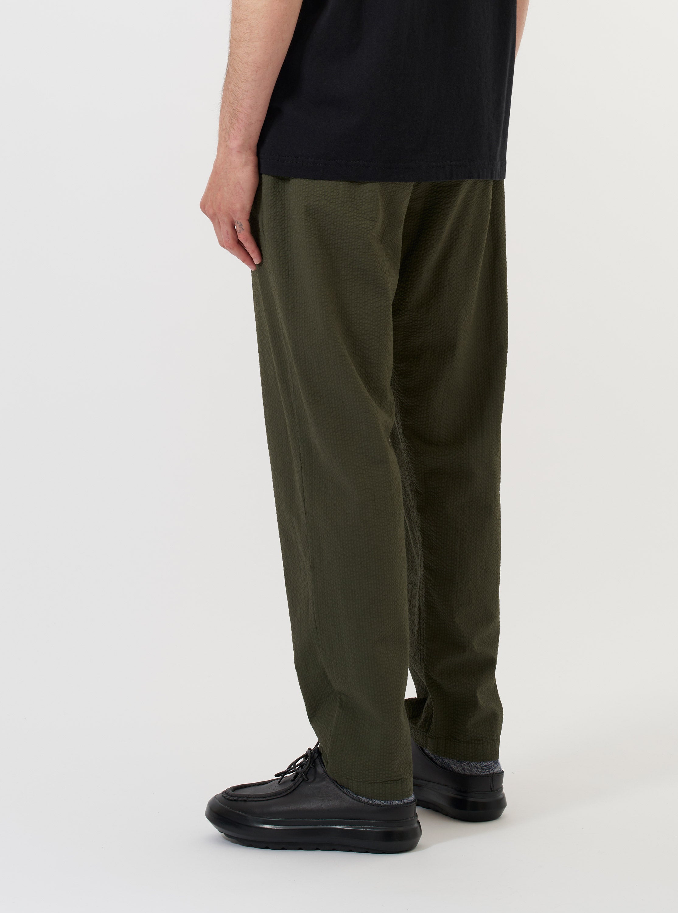 Men's Green Seersucker Military Chino – Universal Works
