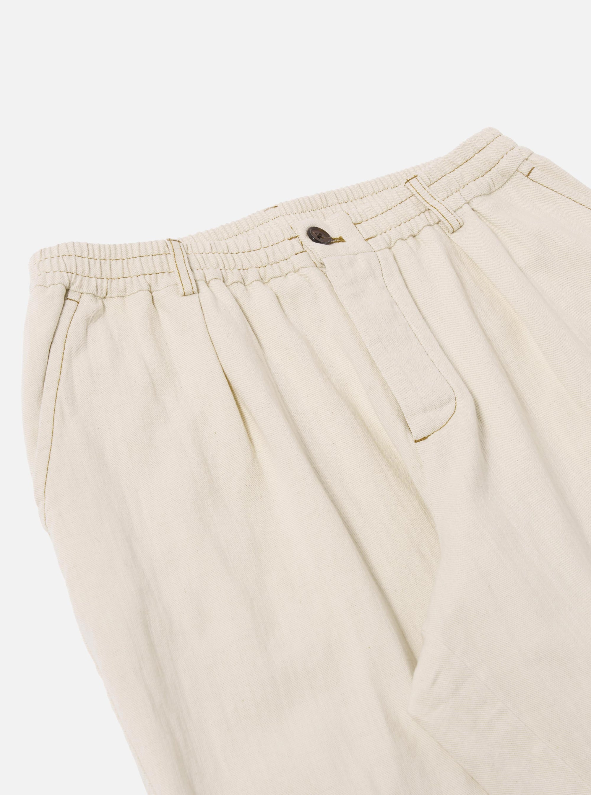 Ecru Koko Cotlin Pleated Track Pant