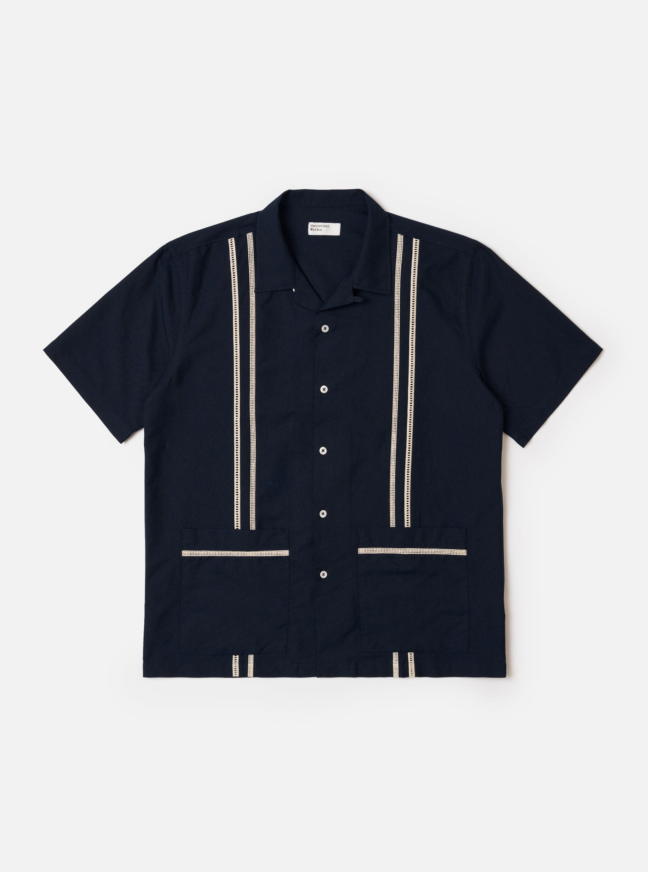 Men's Navy Classic Oxford Tropicana Shirt – Universal Works
