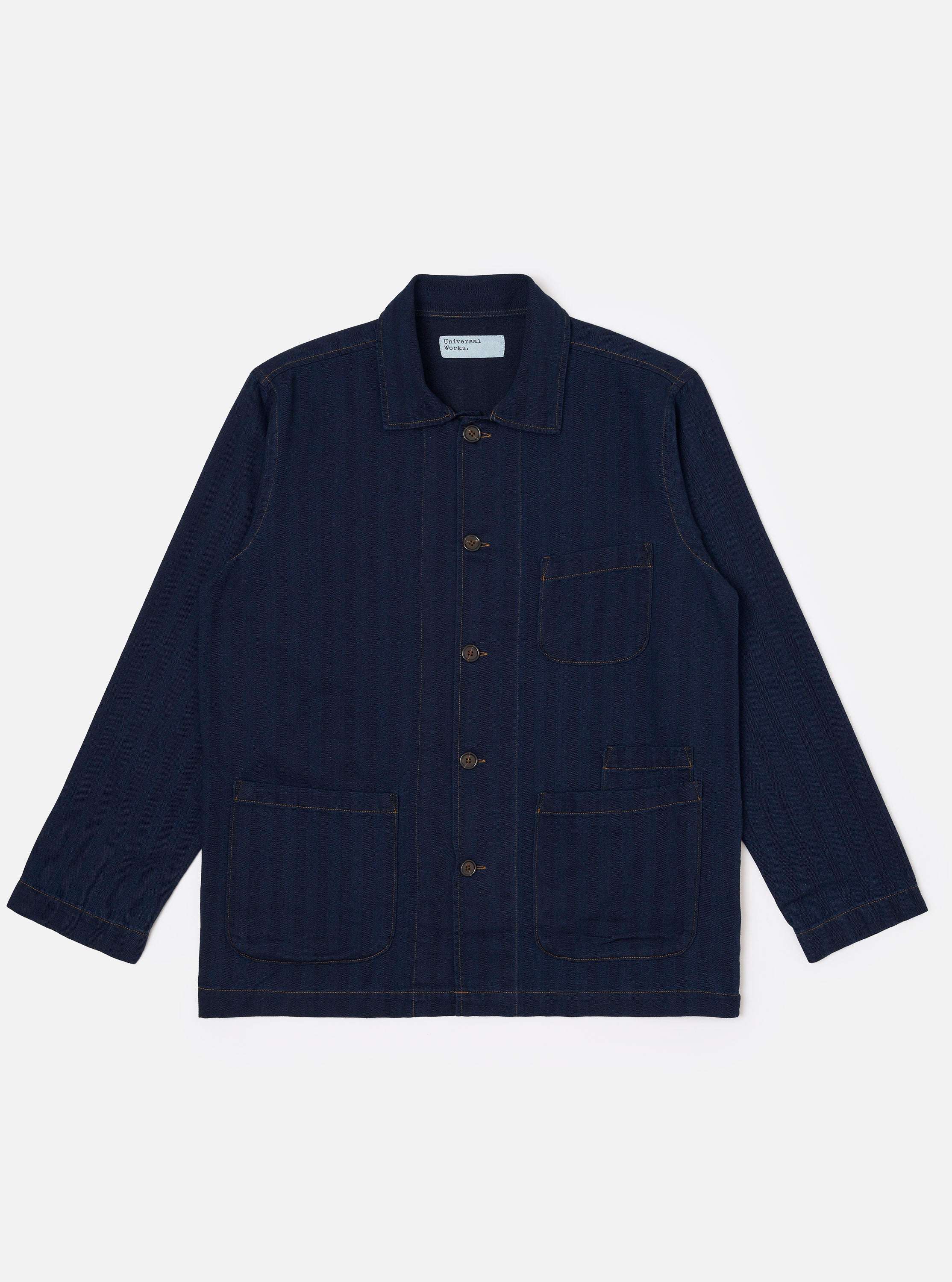 Men's Indigo Recycled Herringbone Bakers Overshirt – Universal Works