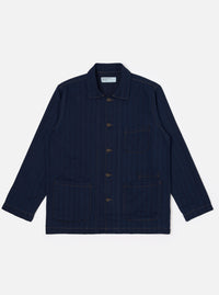 Indigo Recycled Herringbone Bakers Overshirt