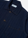 Indigo Recycled Herringbone Bakers Overshirt