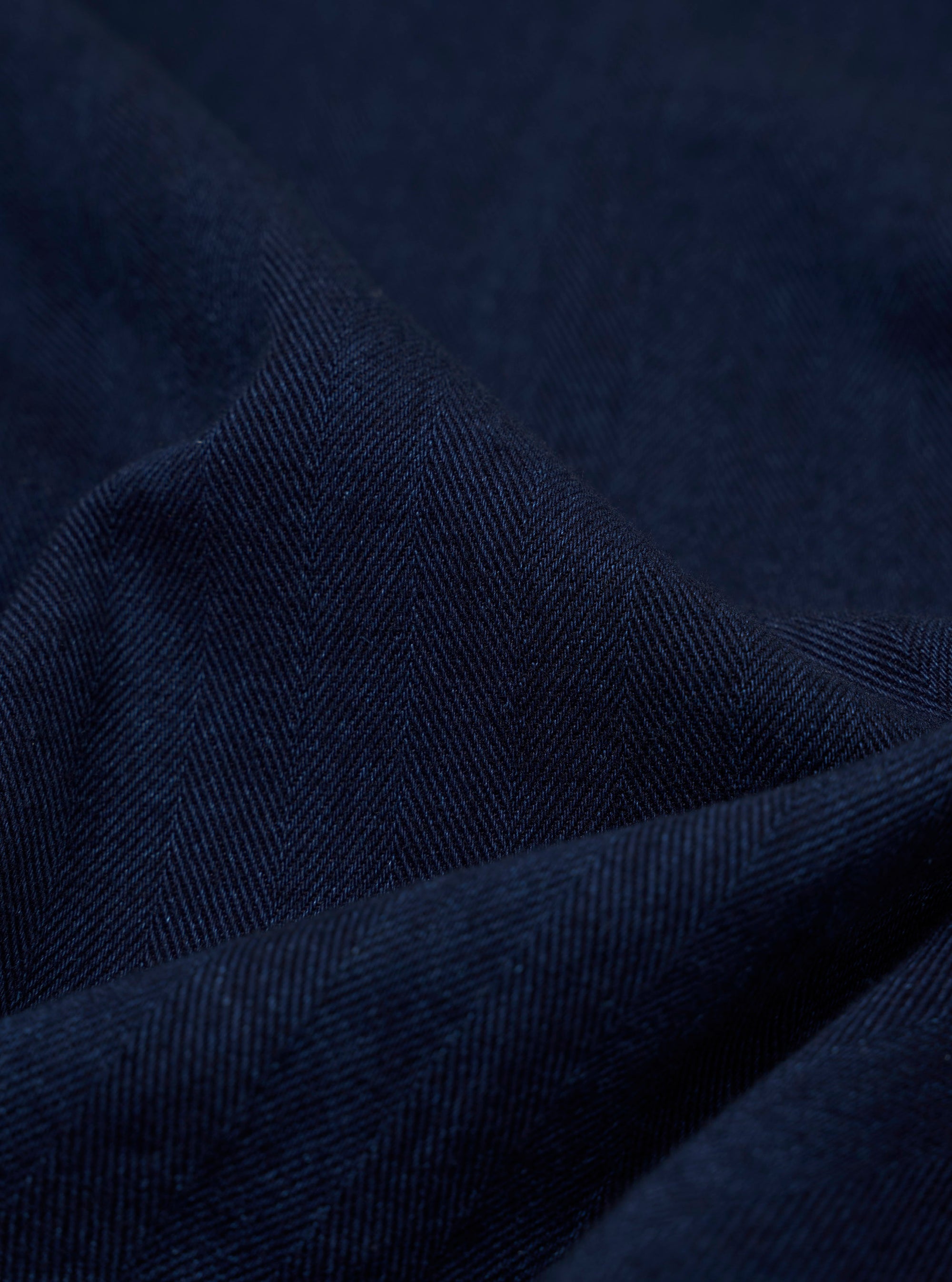 Indigo Recycled Herringbone Bakers Overshirt