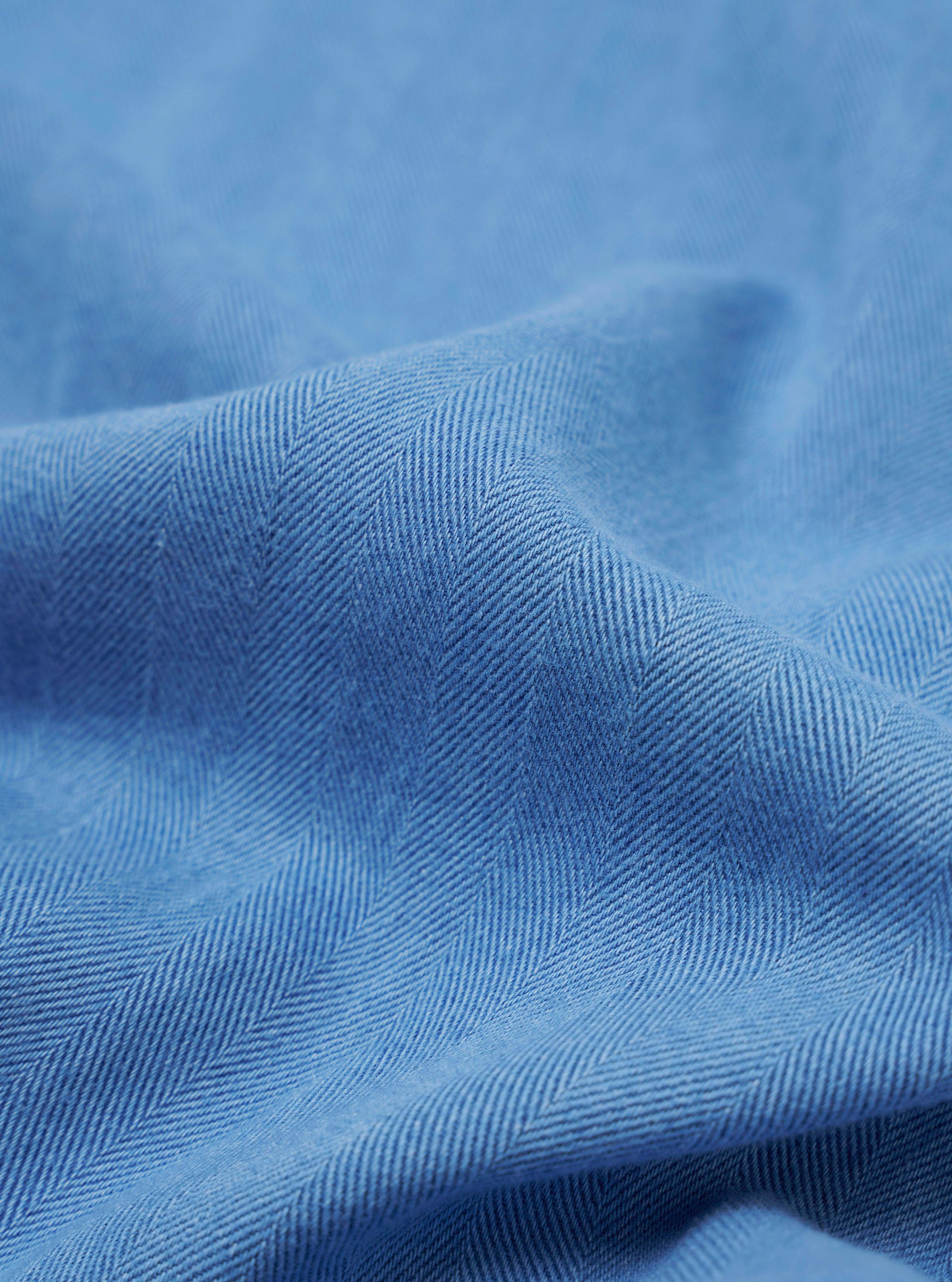 Washed Indigo Recycled Herringbone Bakers Overshirt