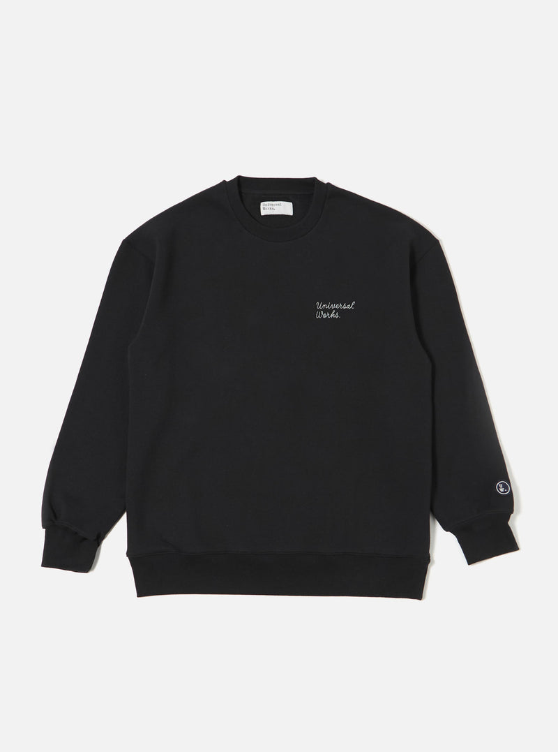 Black Recycled Cotton Blend Jersey Loose Sweatshirt