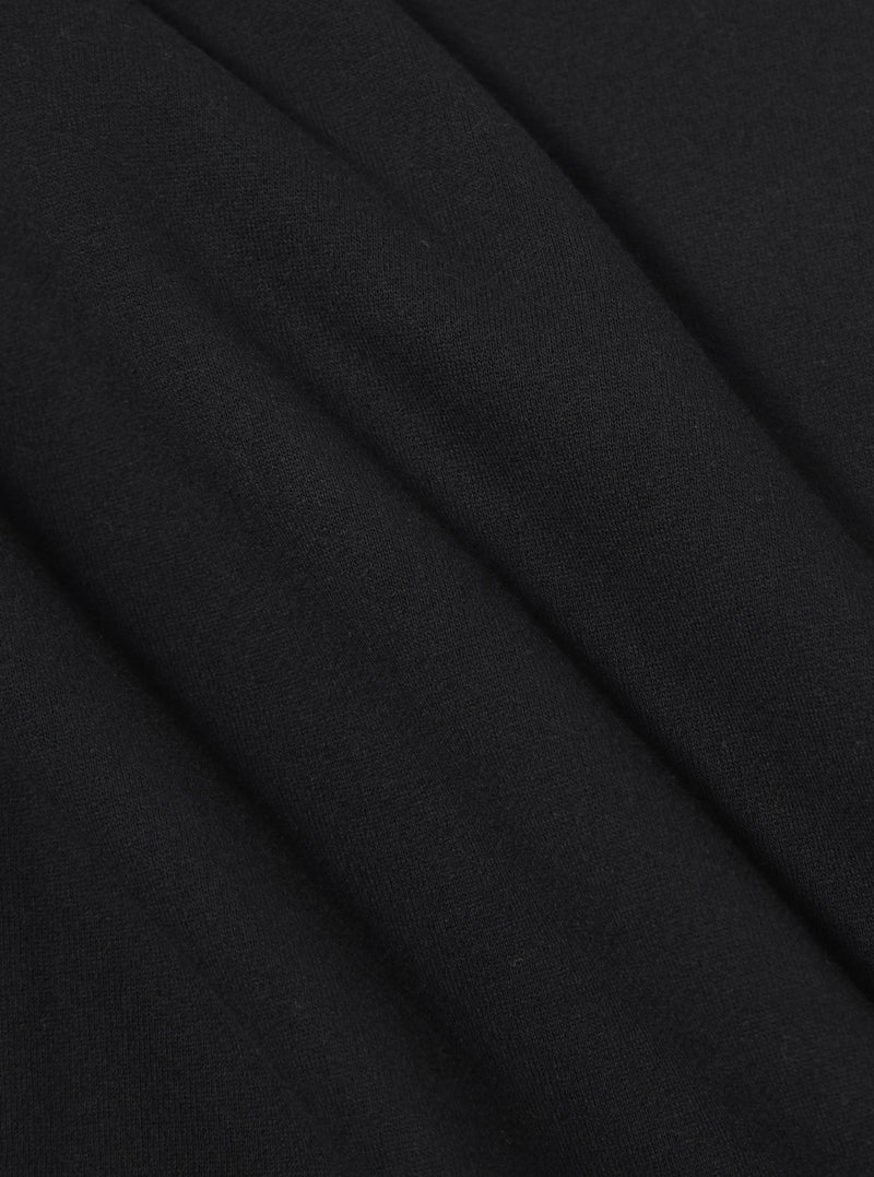 Black Recycled Cotton Blend Jersey Loose Sweatshirt