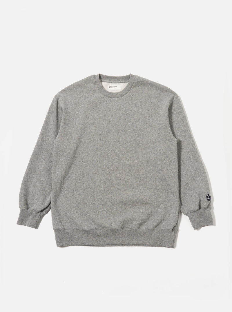 Grey Marl Recycled Cotton Blend Jersey Loose Sweatshirt