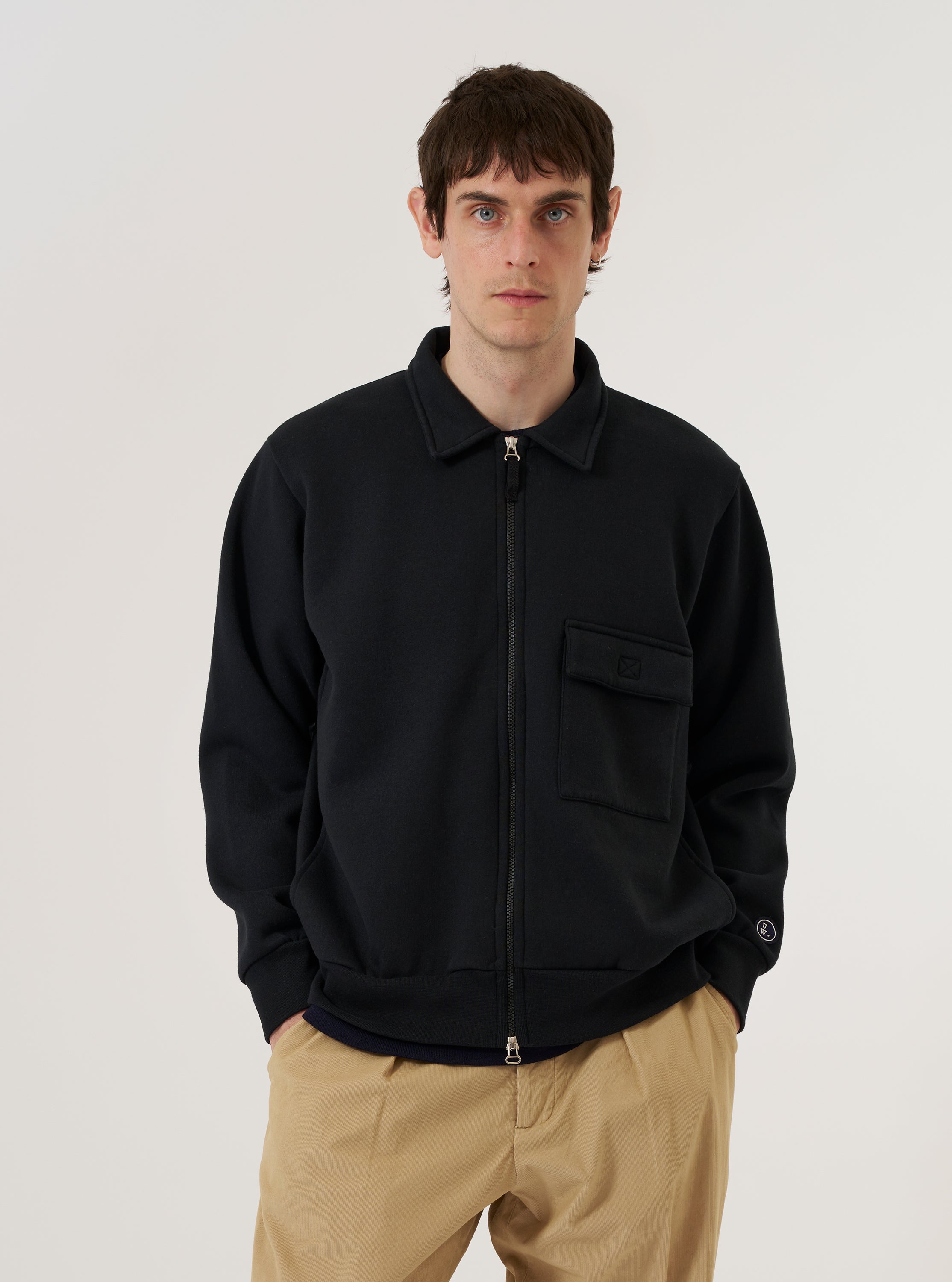 Men's Black Recycled Cotton Blend Jersey Tyler Jacket – Universal