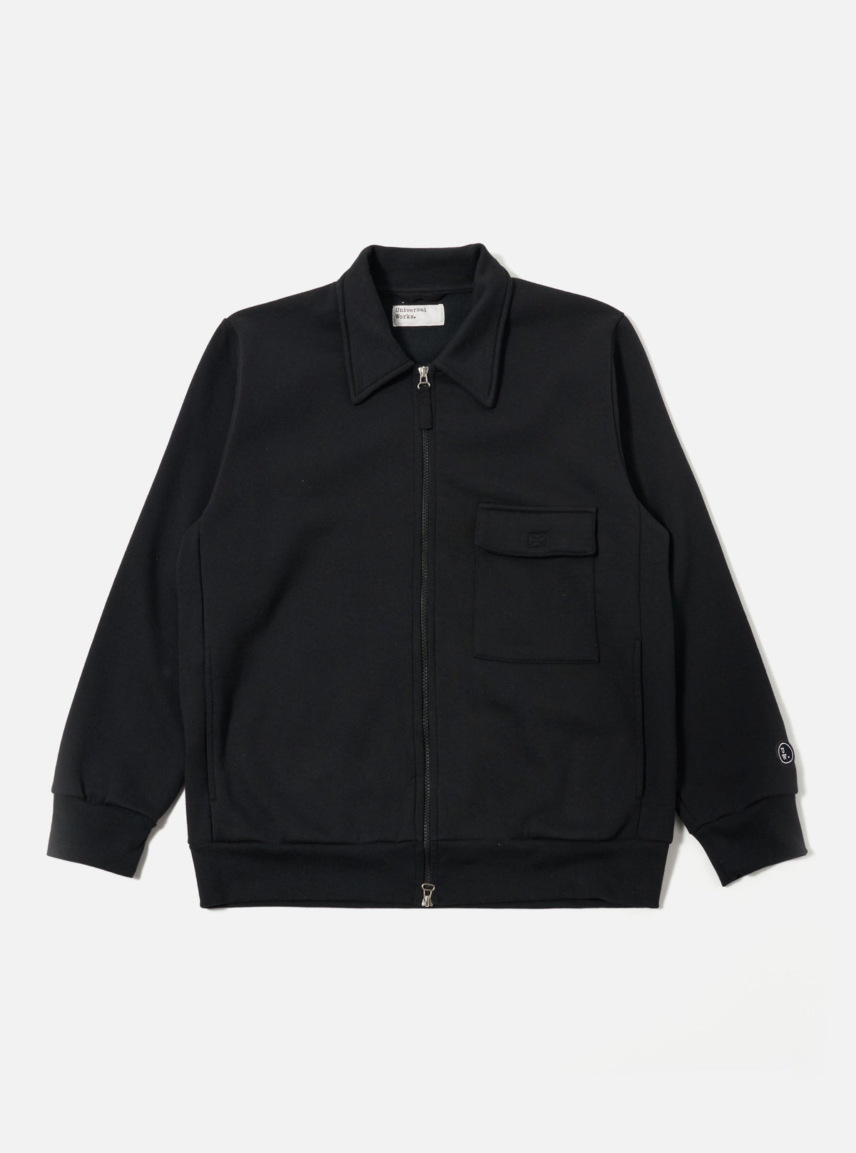Black Recycled Cotton Blend Jersey Tyler Jacket