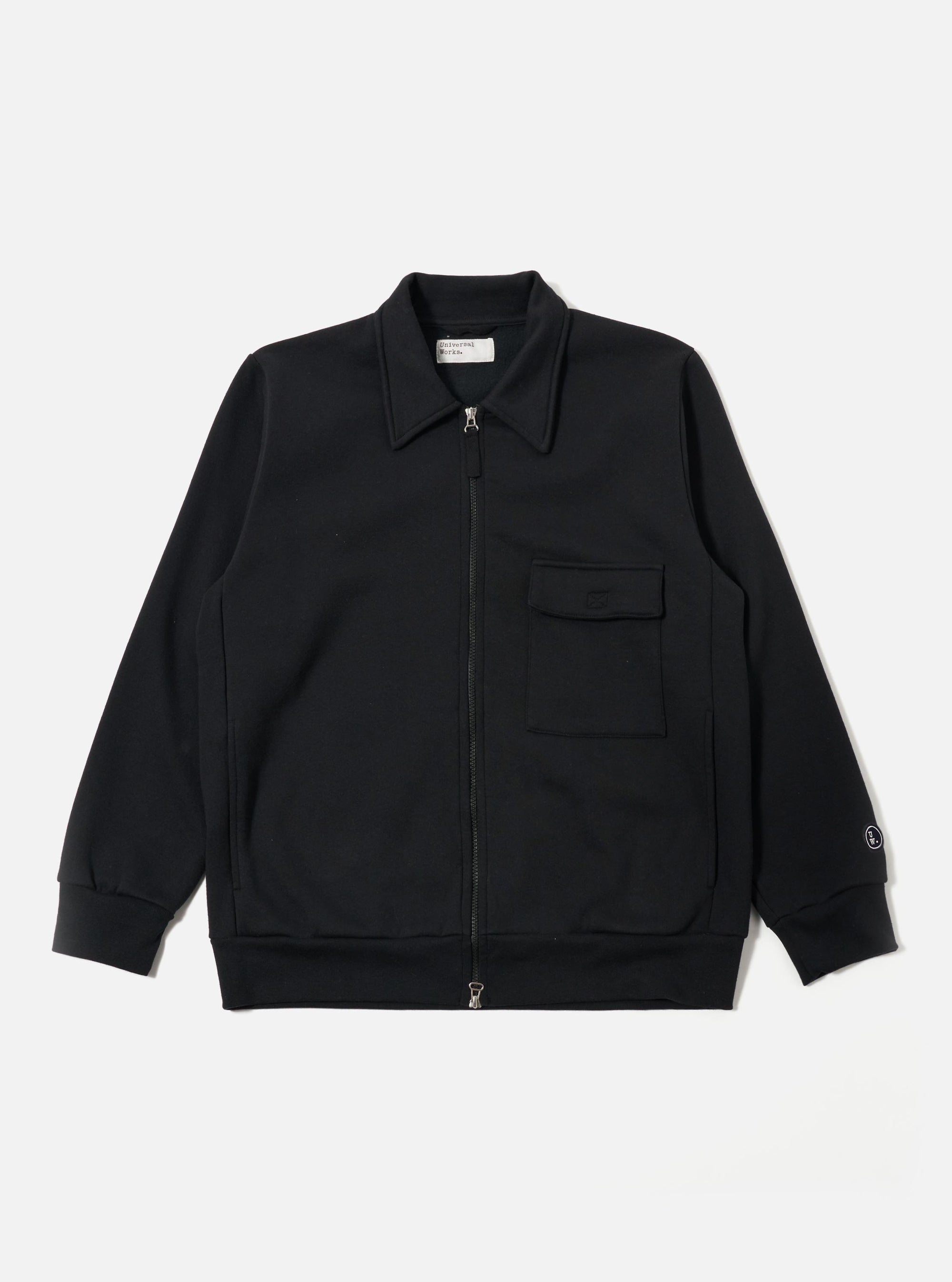Black Recycled Cotton Blend Jersey Tyler Jacket