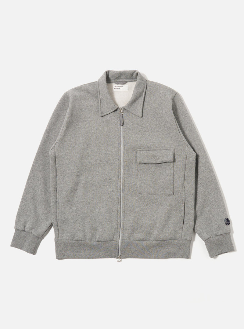 Grey Marl Recycled Cotton Blend Jersey Tyler Jacket