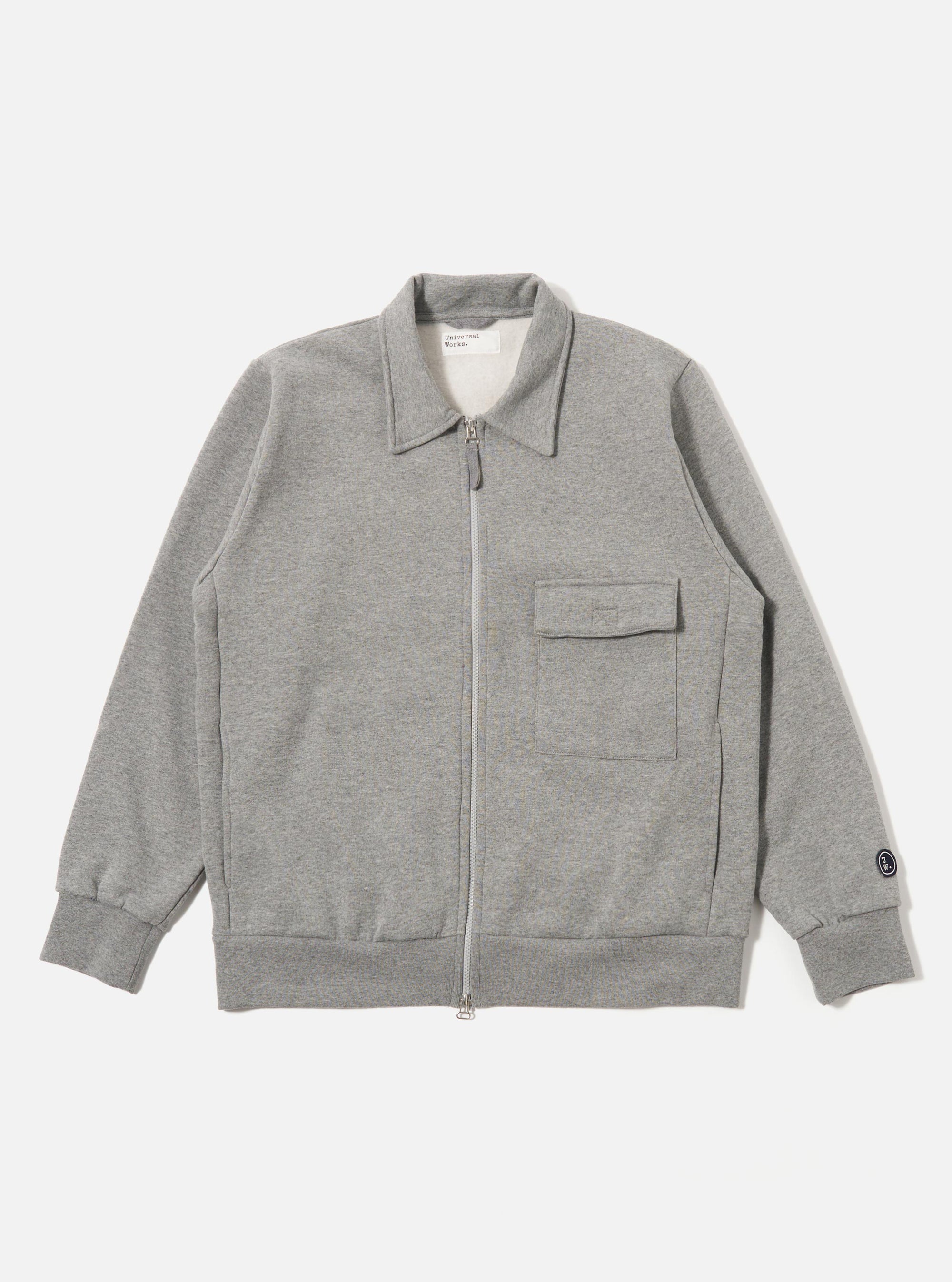 Grey Marl Recycled Cotton Blend Jersey Tyler Jacket