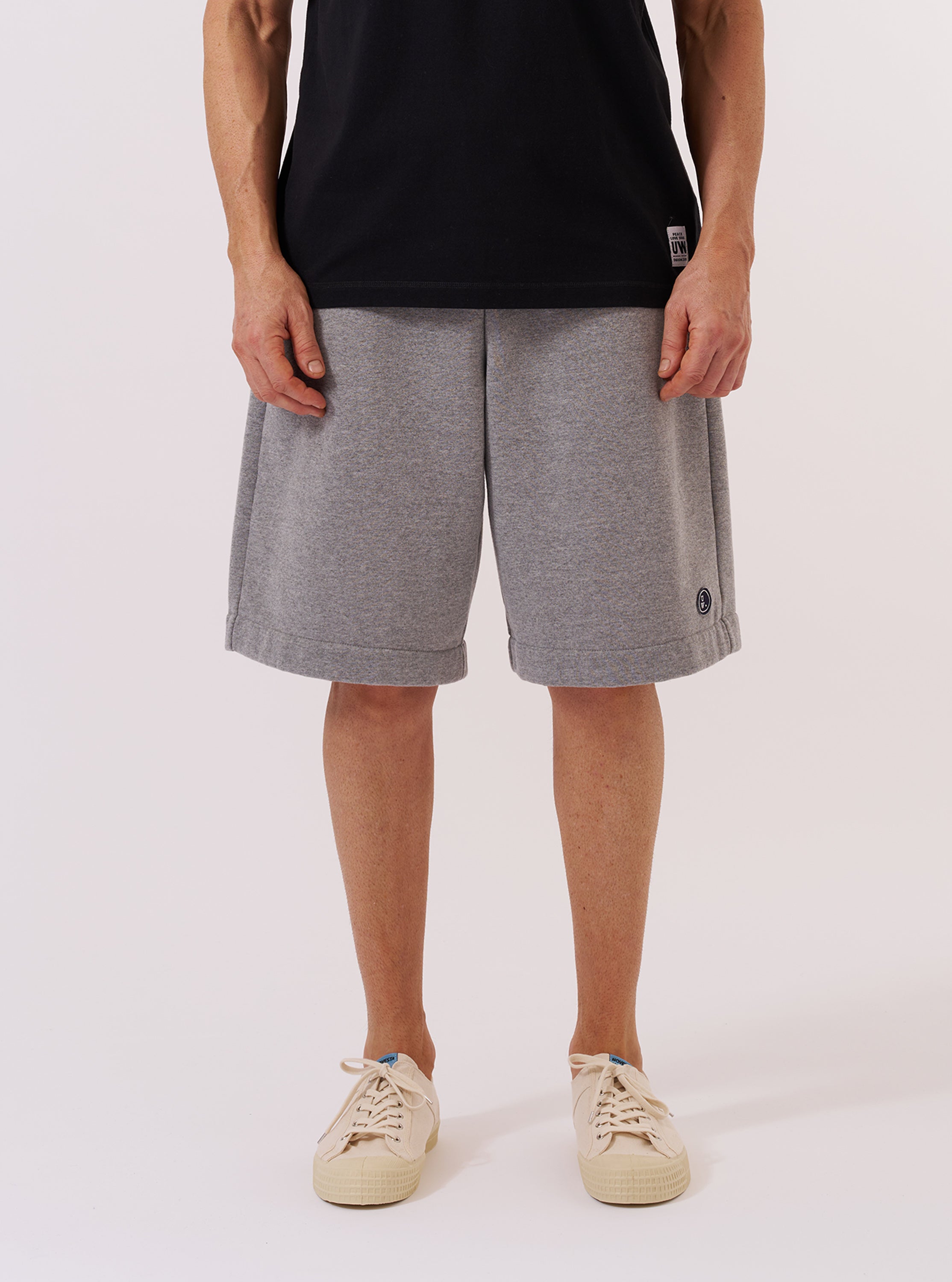 Men's Grey Marl Recycled Cotton Blend Jersey Vacation Short