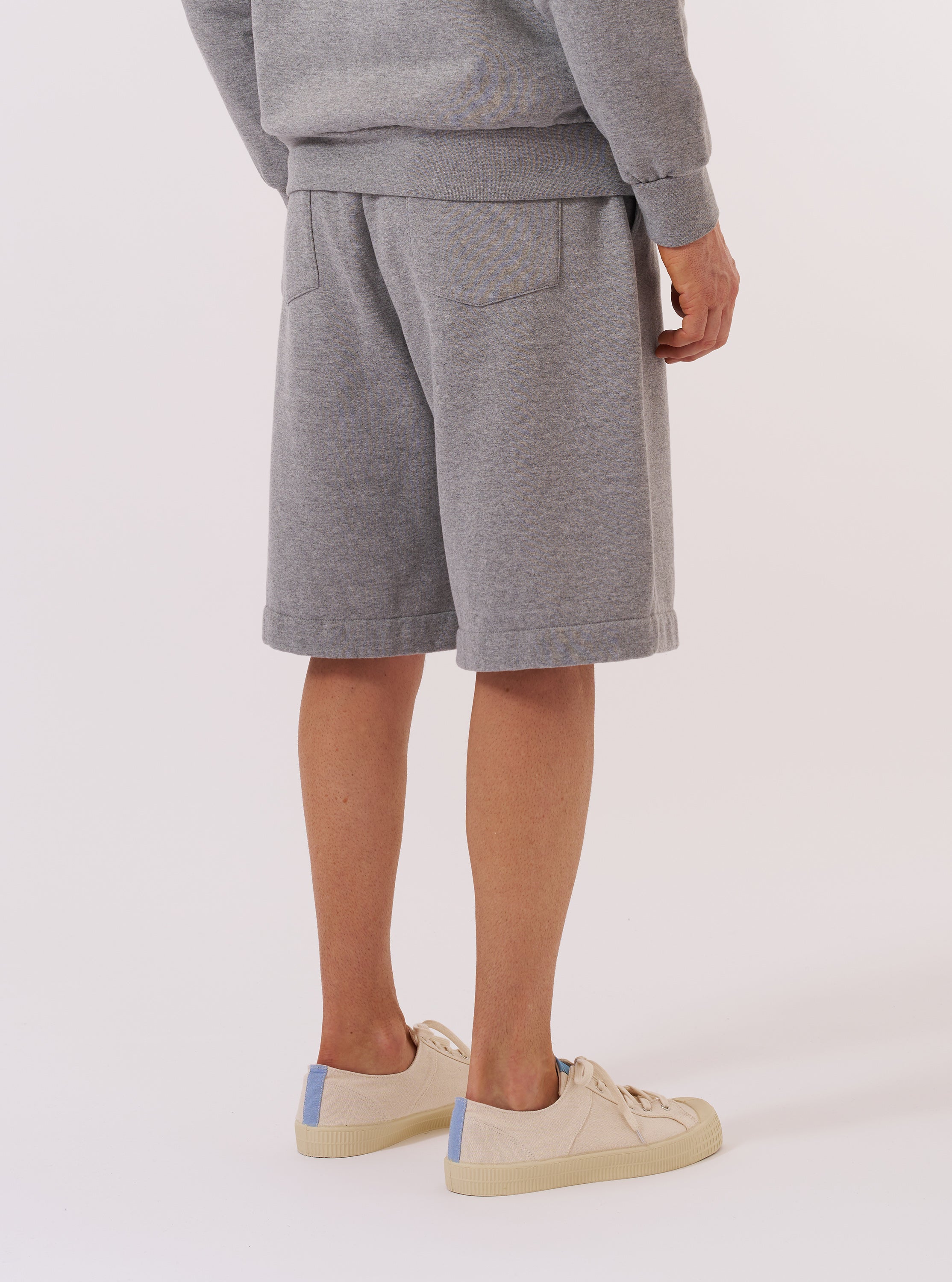 Men's Grey Marl Recycled Cotton Blend Jersey Vacation Short