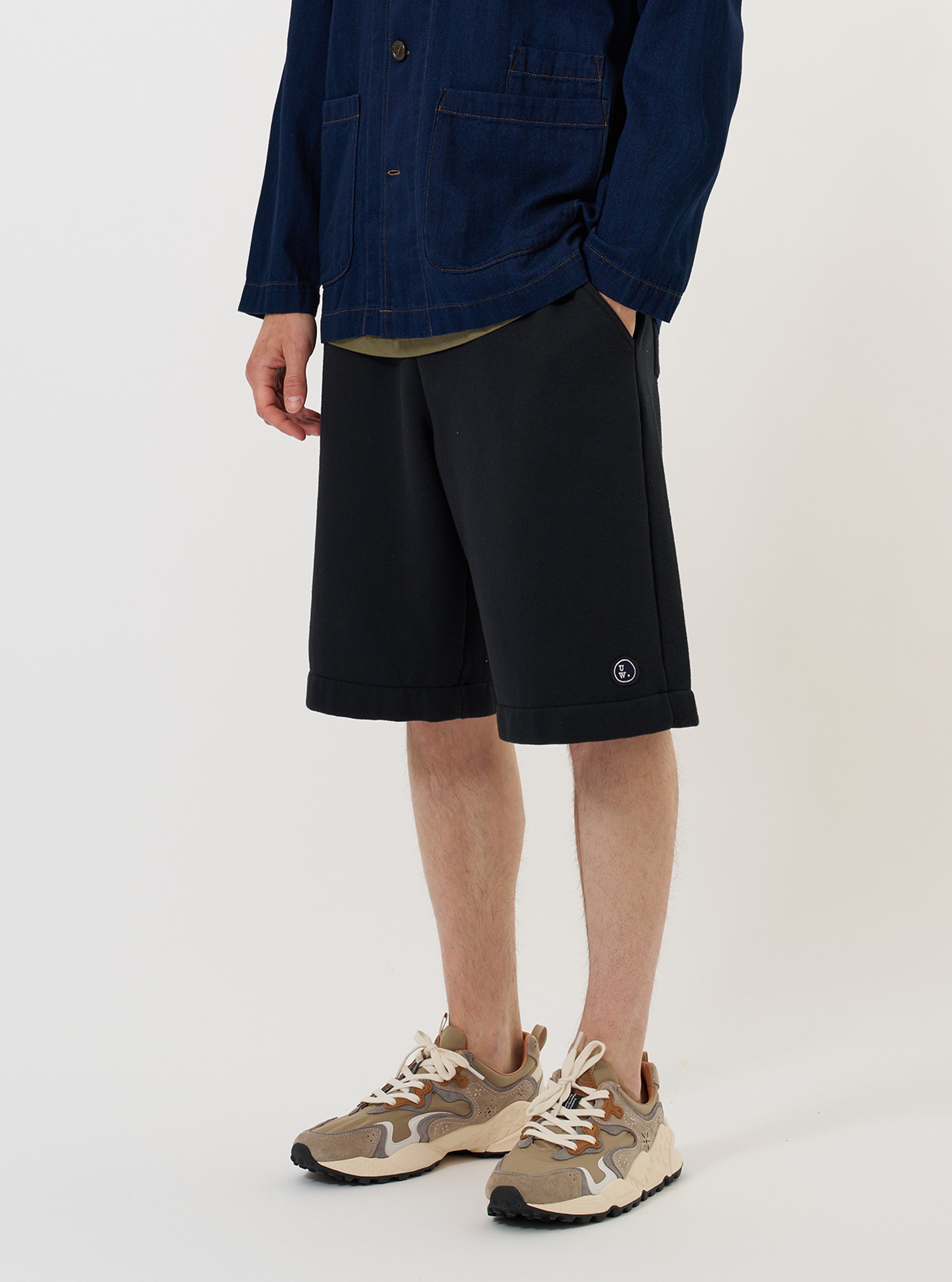 Men's Black Recycled Cotton Blend Jersey Vacation Short