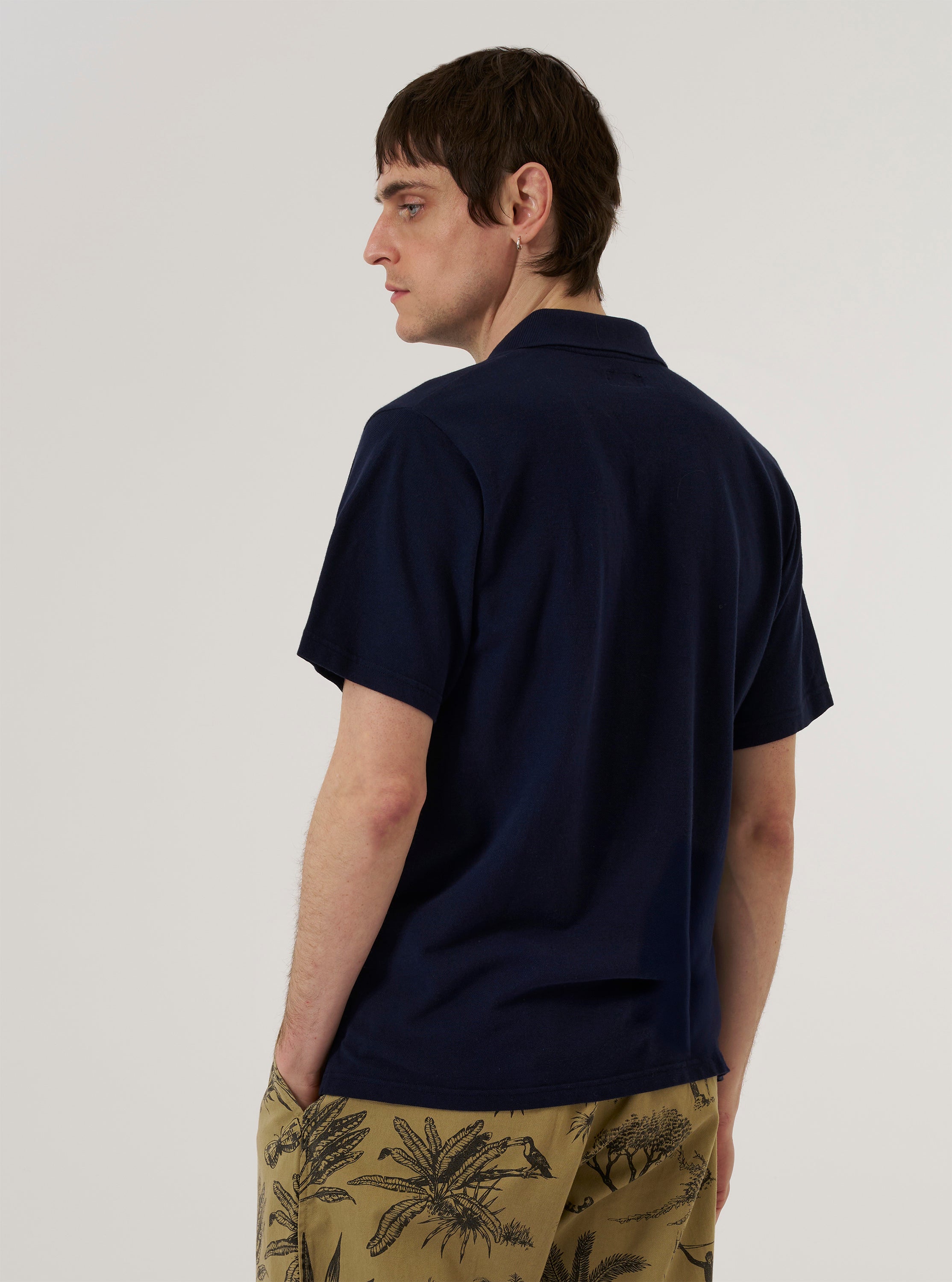 Men's Bright Navy Piquet Vacation Polo – Universal Works