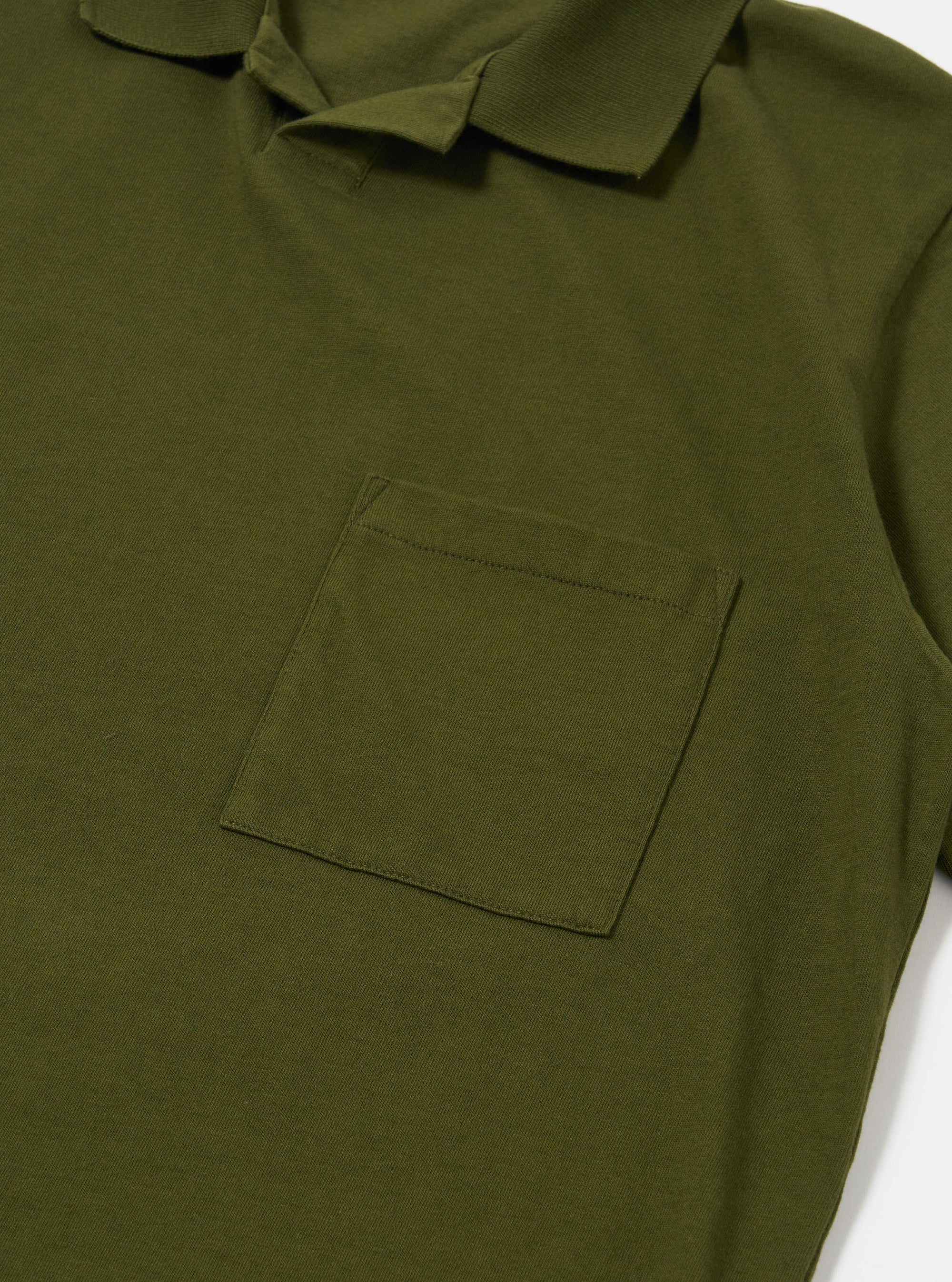 Olive Rugby Jersey Oversized Vacation Polo
