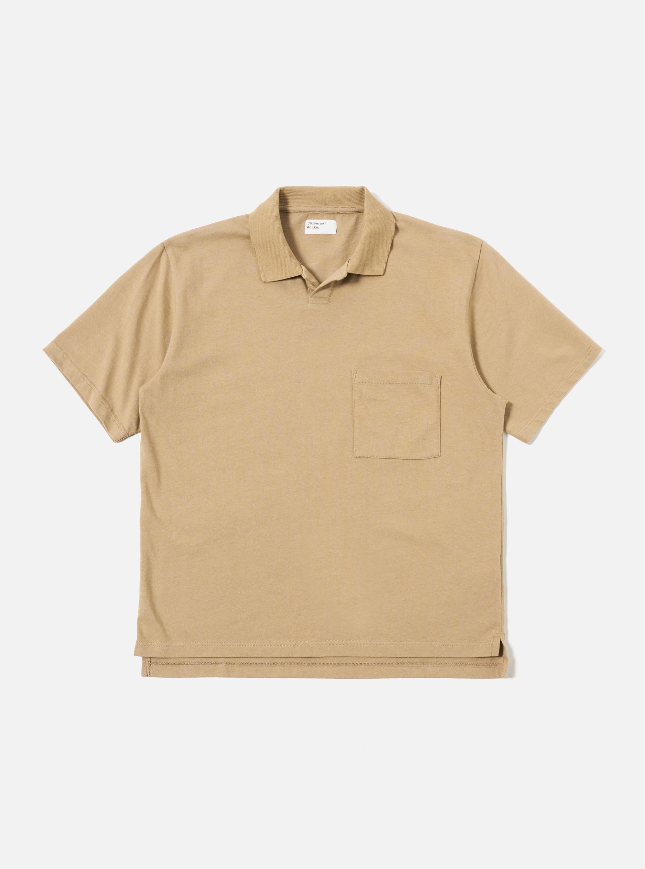 Men's Tan Rugby Jersey Oversized Vacation Polo – Universal Works